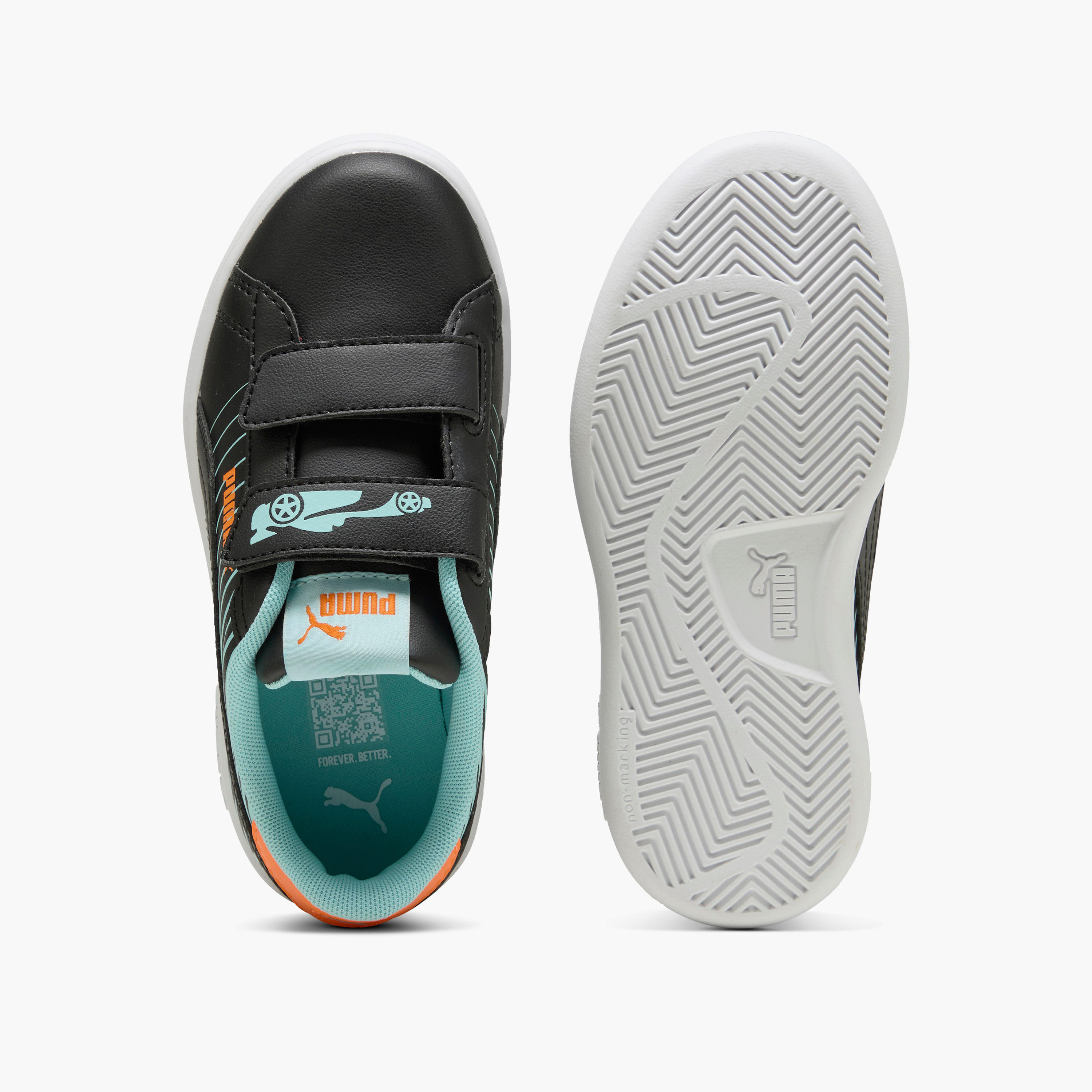 Puma Kids' SMASH 3.0 POISED 2 RACE V PS Sneakers with Hook and Loop Closure - 40065702-boys-shoes-sneakers-image-4