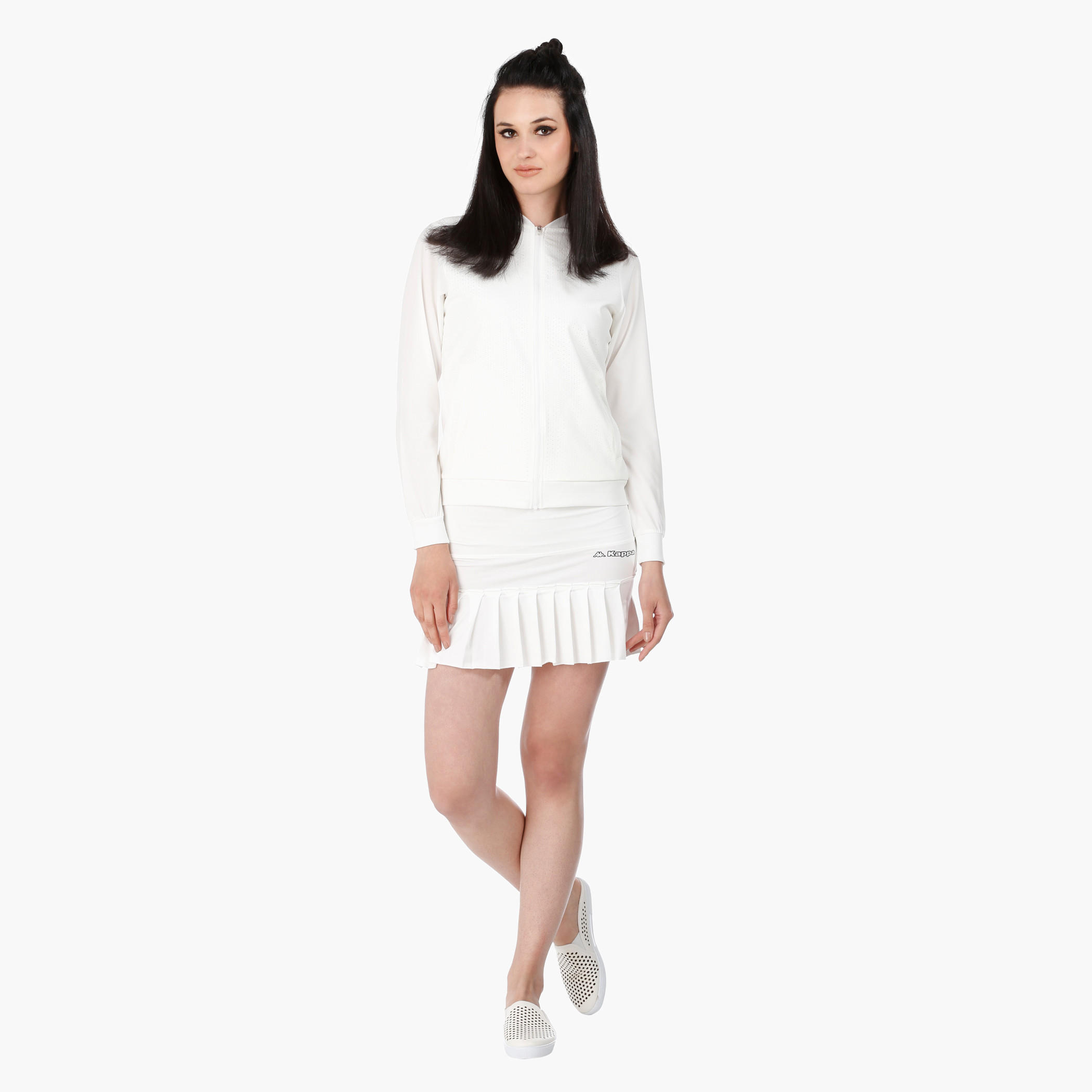 Kappa Jacket with Perforated Overlay Fabric-women-winterwear-hoodiesandsweatshirts-sweatshirts-image-5