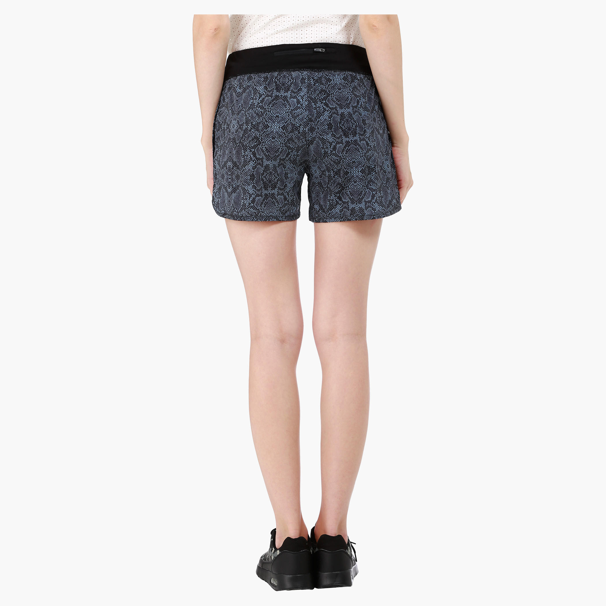 Kappa Printed Shorts with Elastic Waist-women-clothing-sportswearandactivewear-bottoms-image-2