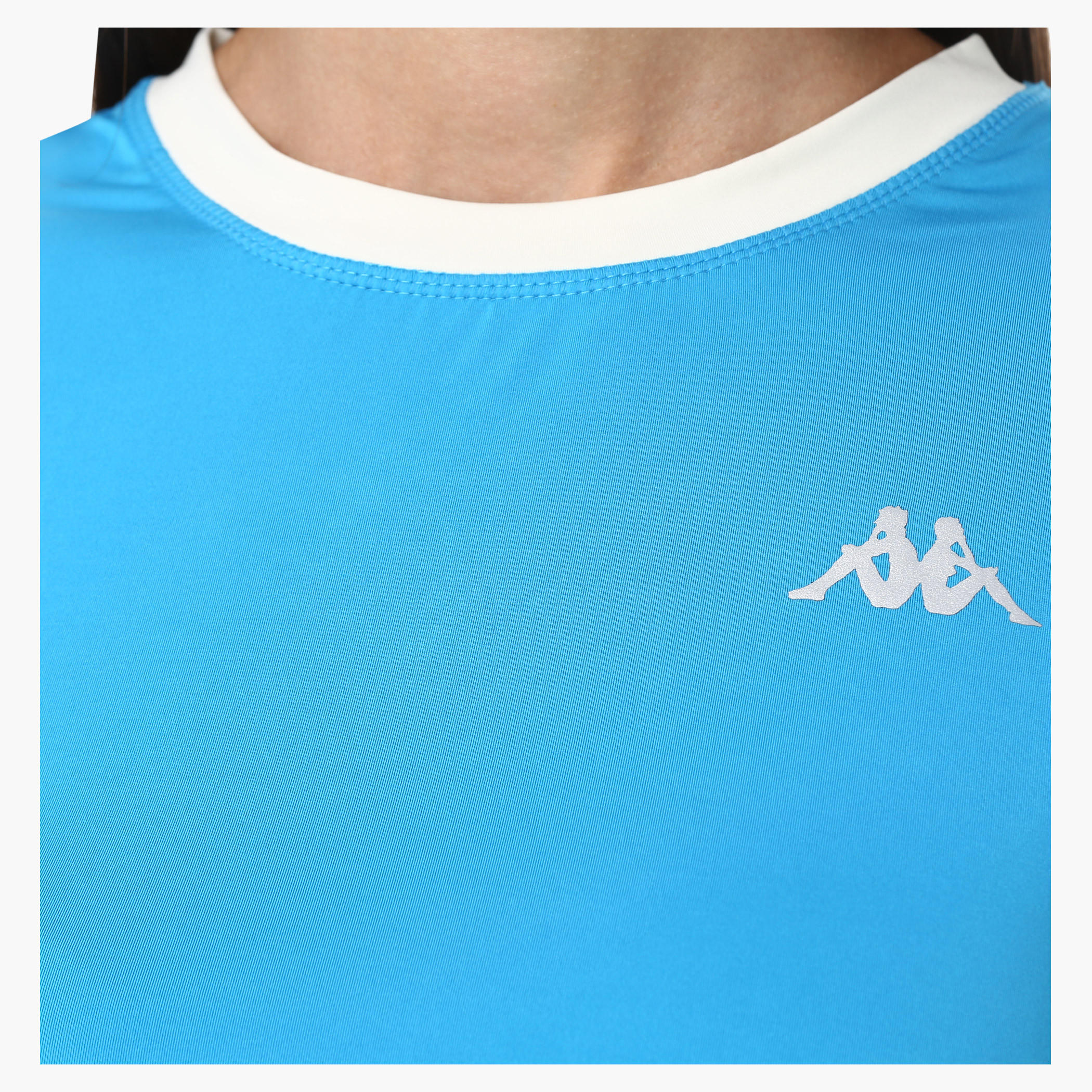 Kappa Crop Top with Round and Contrast Ribbed Neck in Regular Fit-women-clothing-sportswearandactivewear-tshirtsandvests-image-14