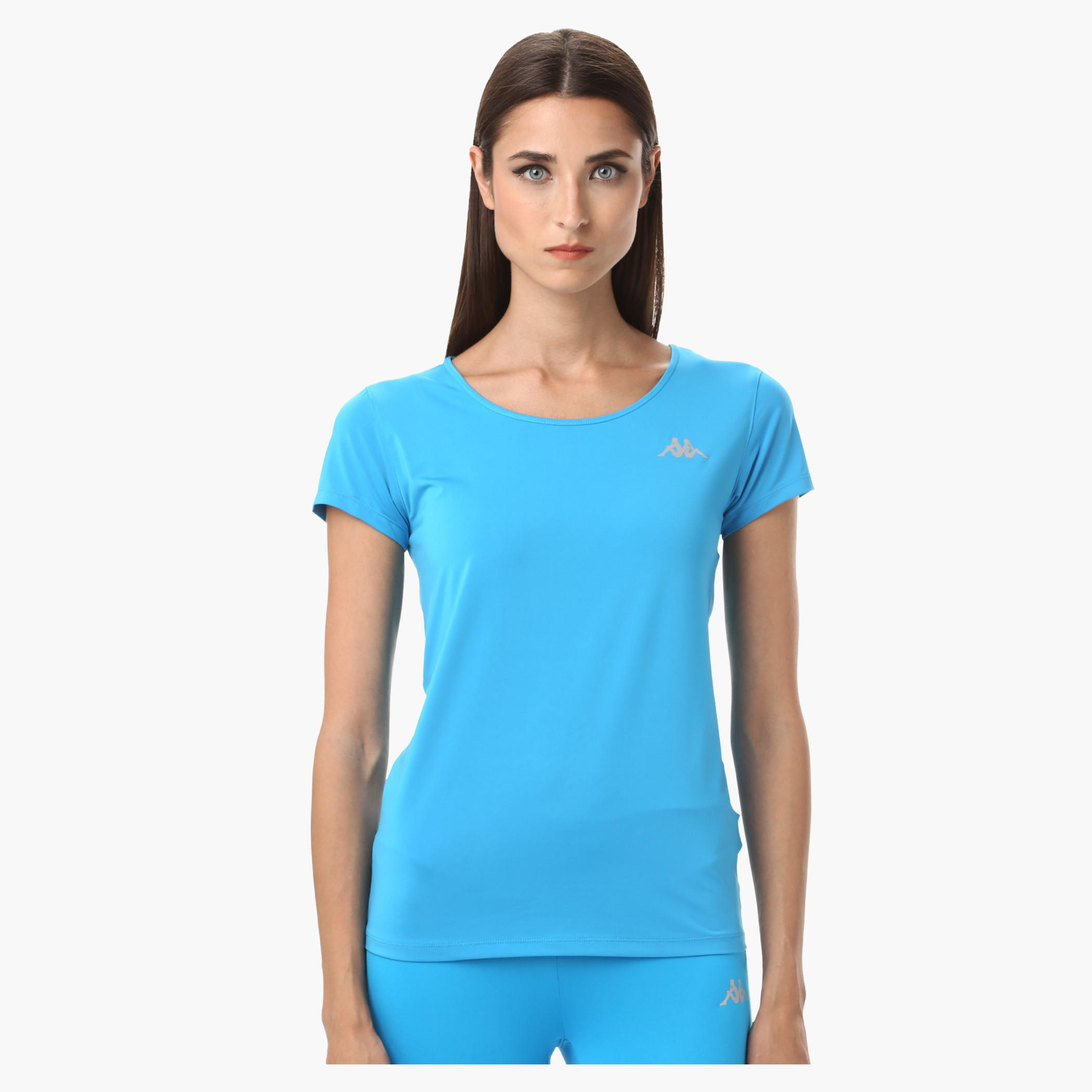 Kappa Round Neck T-Shirt with Jacquard Mesh at the Back and Short Sleeves in Regular Fit-women-clothing-sportswearandactivewear-tshirtsandvests-image-6