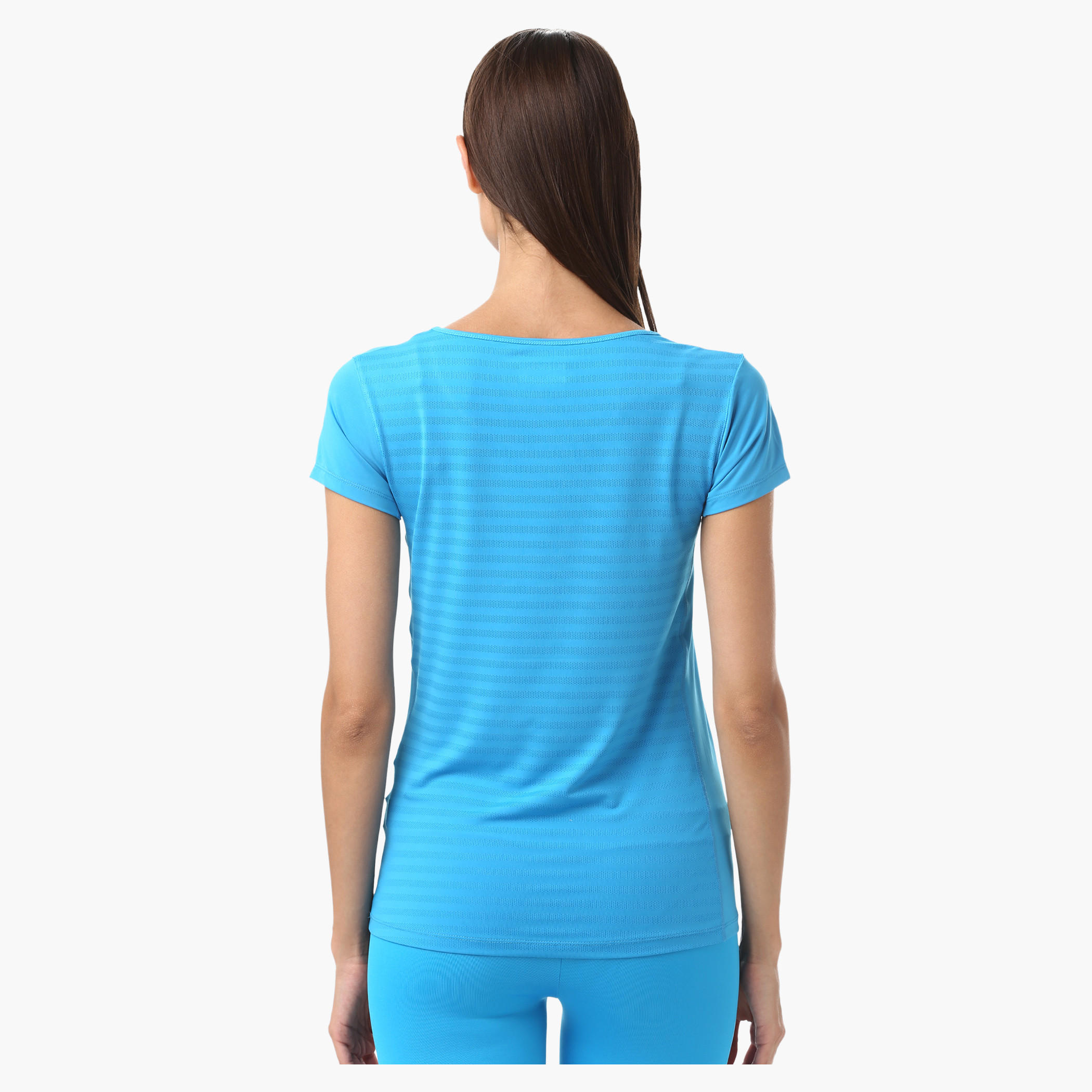 Kappa Round Neck T-Shirt with Jacquard Mesh at the Back and Short Sleeves in Regular Fit-women-clothing-sportswearandactivewear-tshirtsandvests-image-7