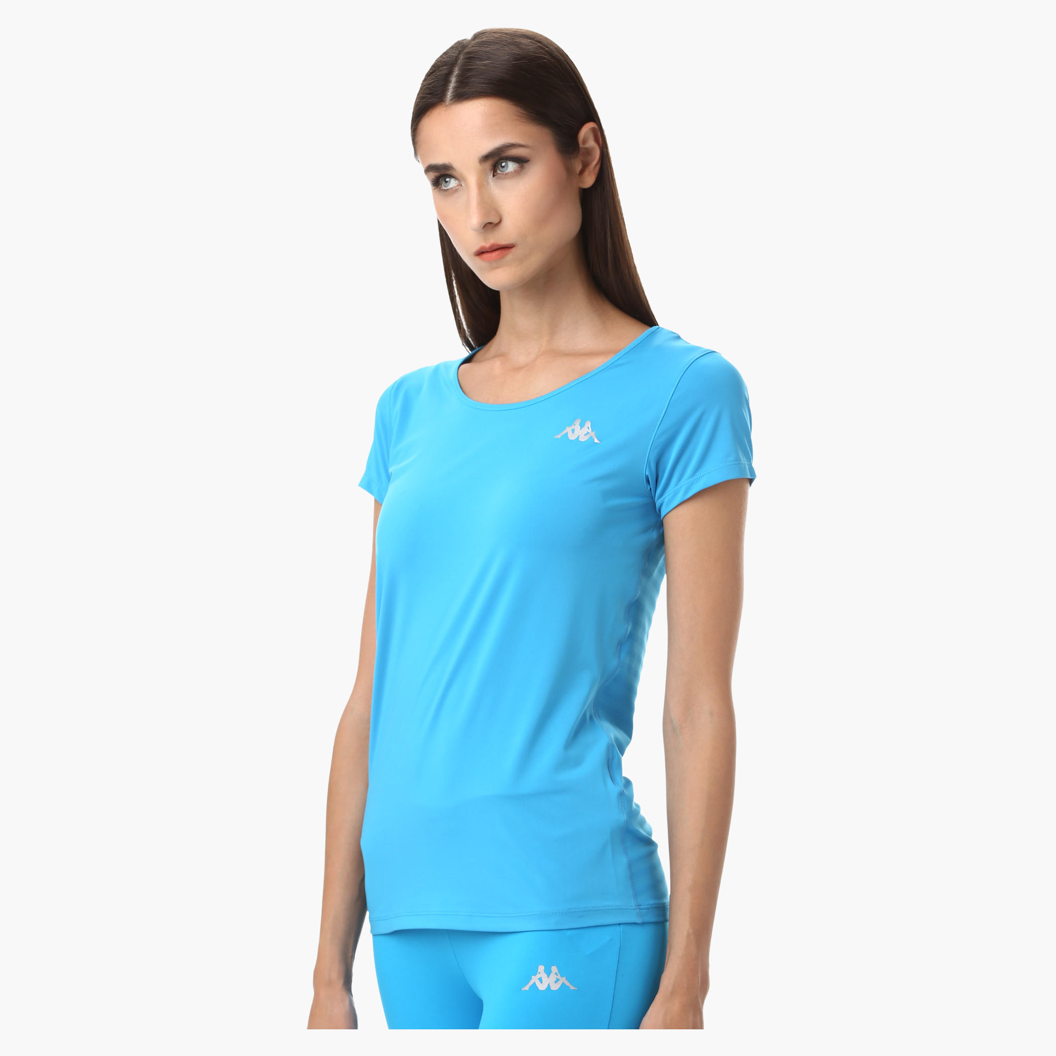 Kappa Round Neck T-Shirt with Jacquard Mesh at the Back and Short Sleeves in Regular Fit-women-clothing-sportswearandactivewear-tshirtsandvests-image-8