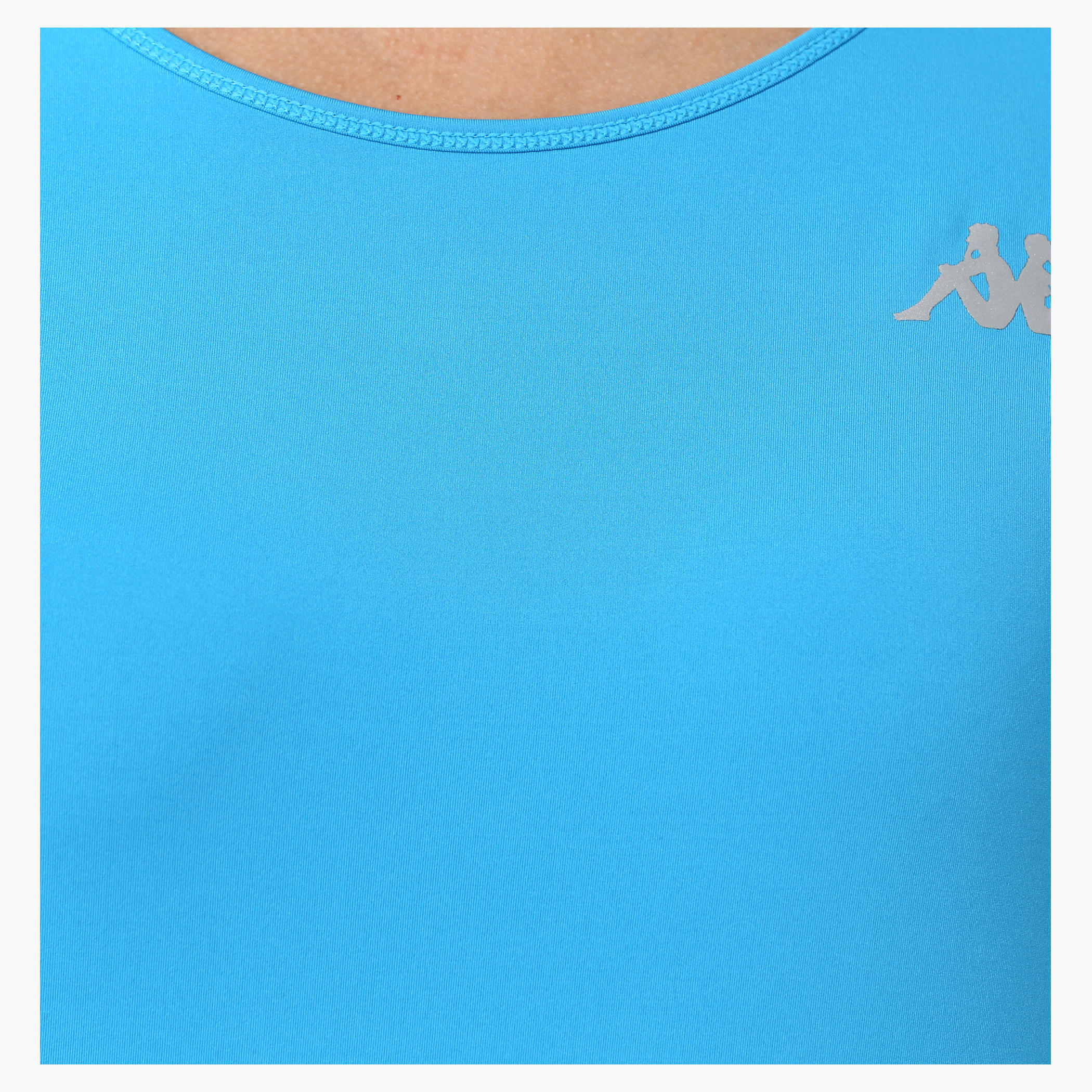 Kappa Round Neck T-Shirt with Jacquard Mesh at the Back and Short Sleeves in Regular Fit-women-clothing-sportswearandactivewear-tshirtsandvests-image-9