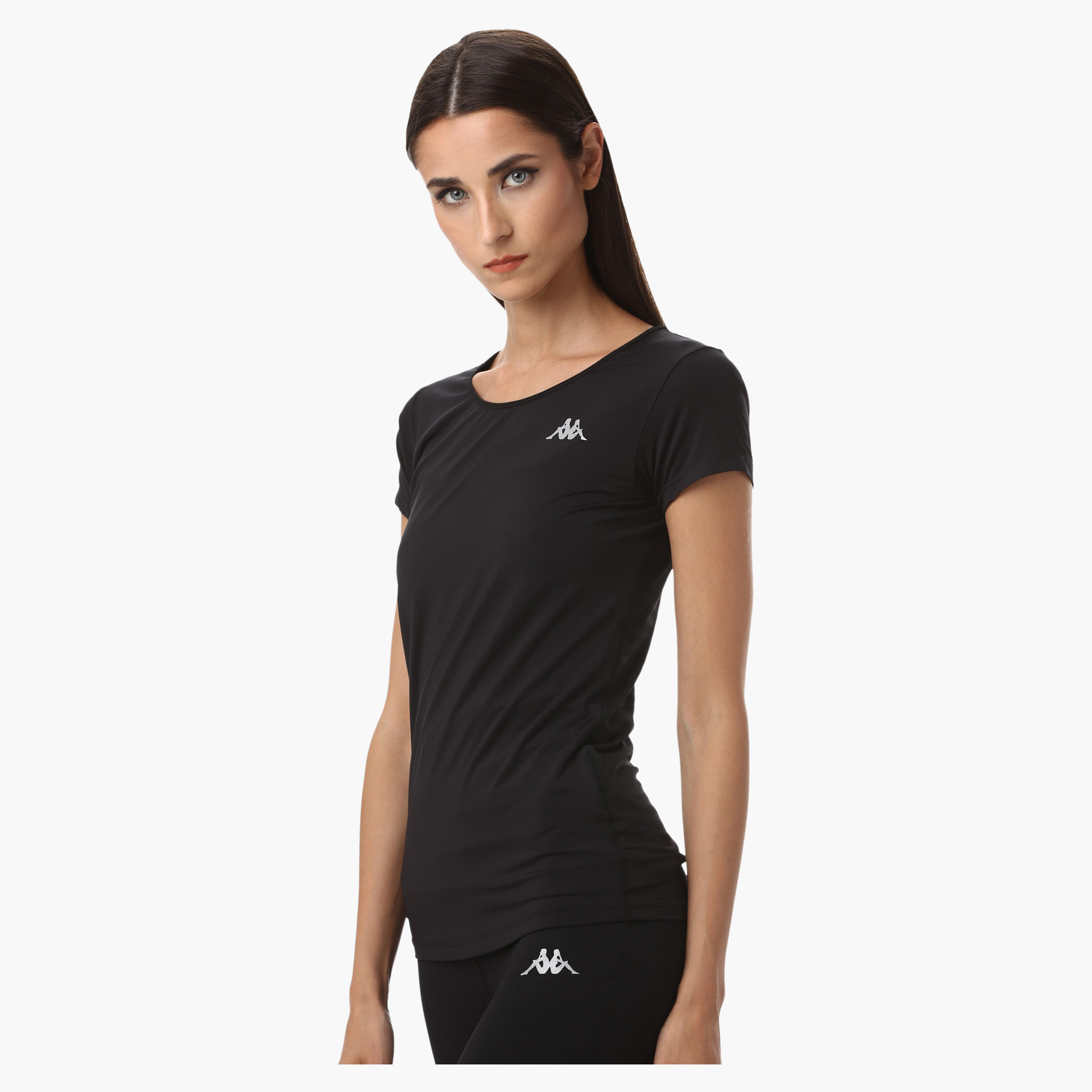 Kappa Round Neck T-Shirt with Jacquard Mesh at the Back and Short Sleeves in Regular Fit-women-clothing-sportswearandactivewear-tshirtsandvests-image-13