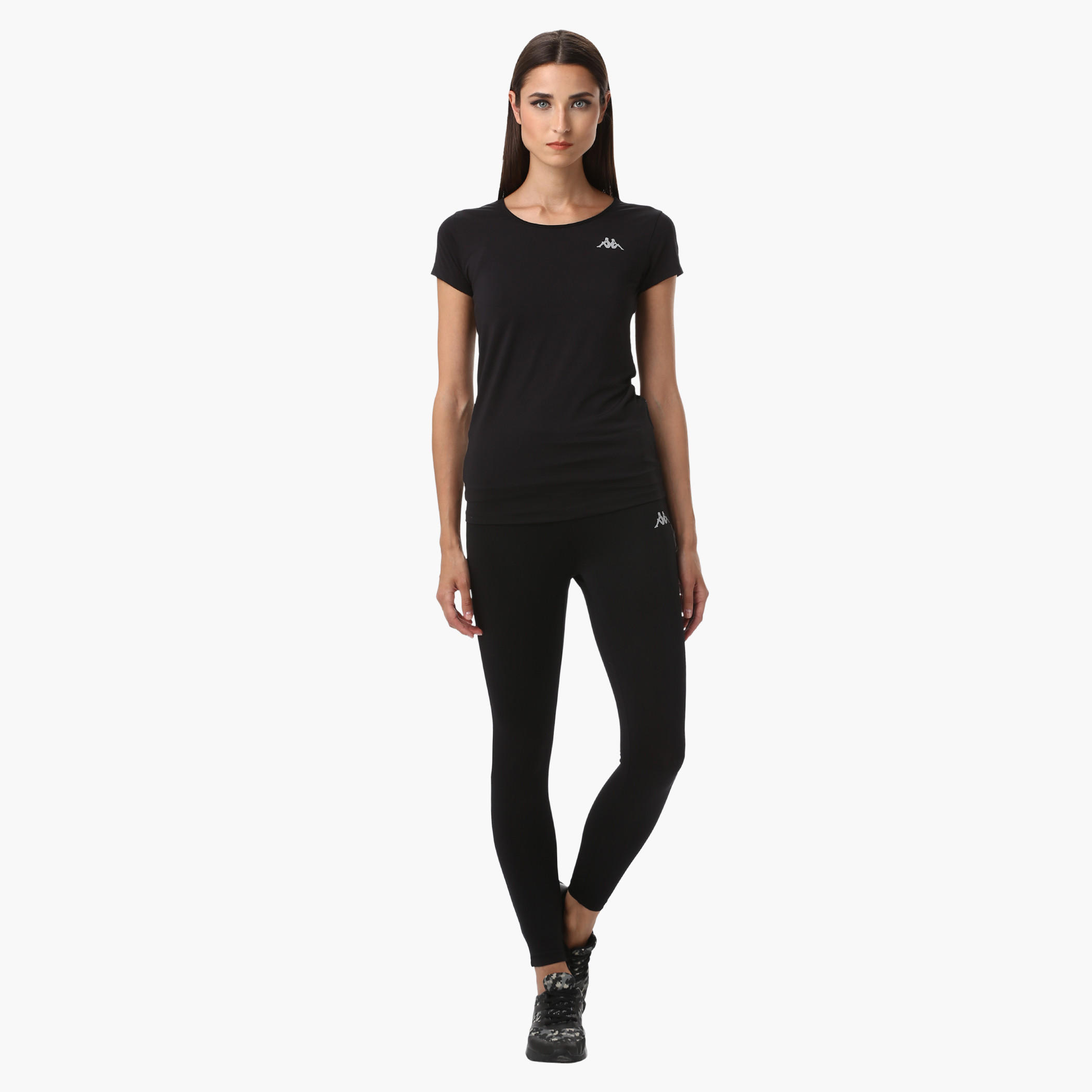 Kappa Round Neck T-Shirt with Jacquard Mesh at the Back and Short Sleeves in Regular Fit-women-clothing-sportswearandactivewear-tshirtsandvests-image-15