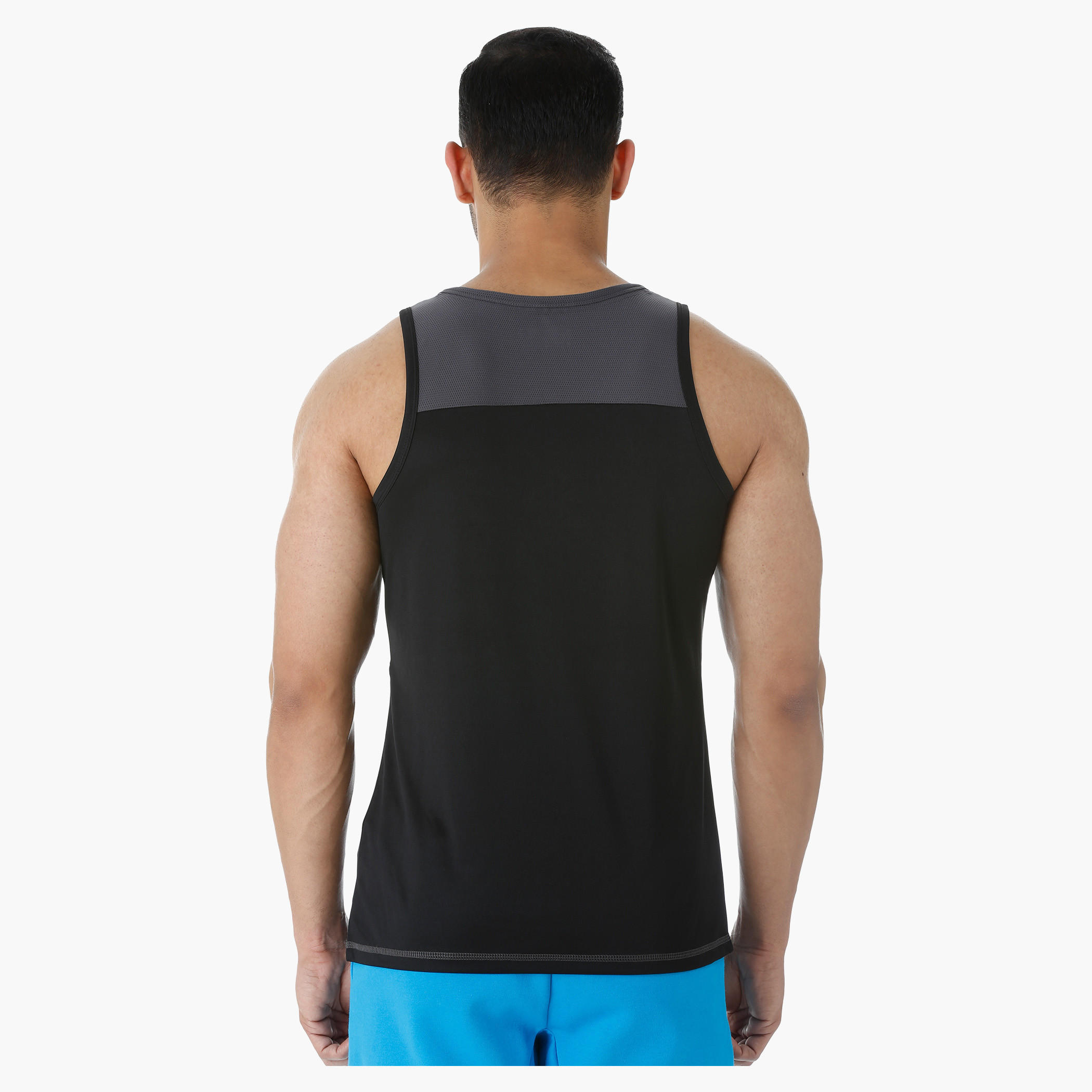 Kappa Sleeveless T-shirt with Round Neck and Mesh Insert-men-clothing-sportswearandactivewear-tshirtsandpolos-image-2