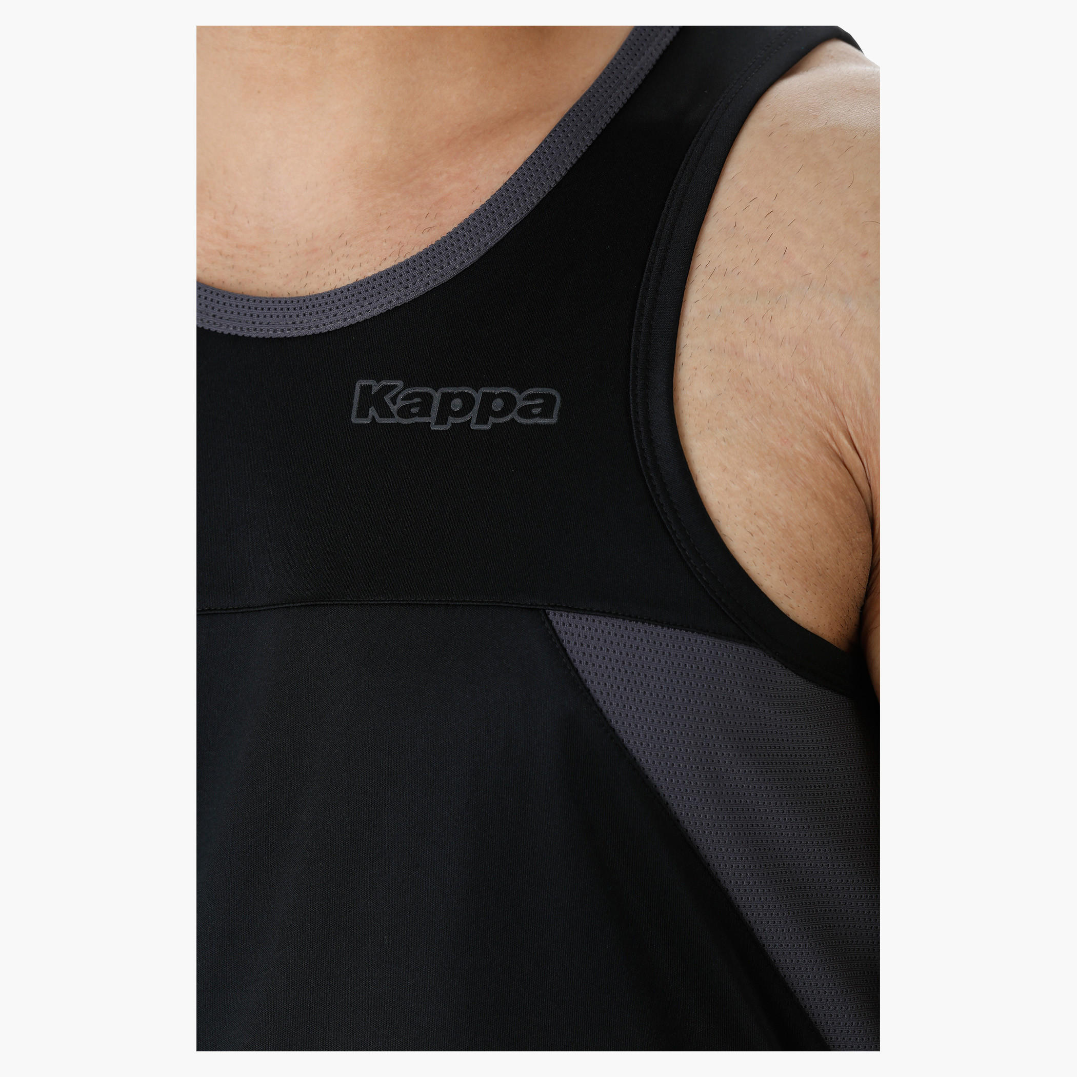 Kappa Sleeveless T-shirt with Round Neck and Mesh Insert-men-clothing-sportswearandactivewear-tshirtsandpolos-image-4
