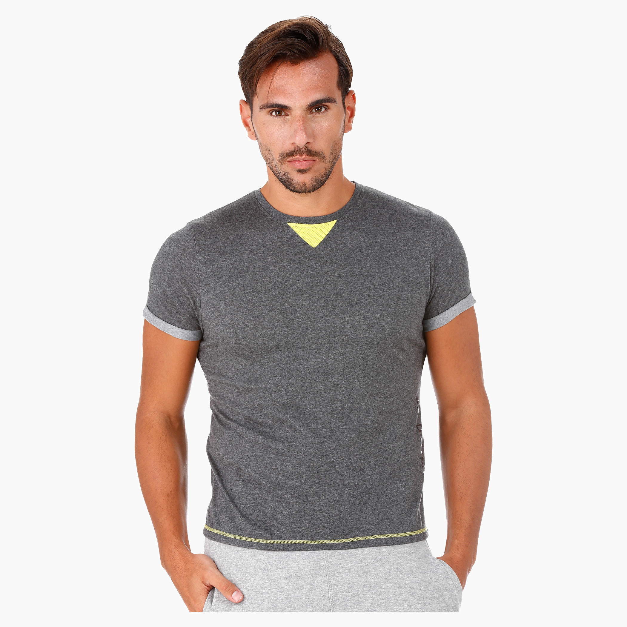 Kappa Round Neck T-Shirt with High-low Hem and Short sleeves-men-clothing-sportswearandactivewear-tshirtsandpolos-image-1