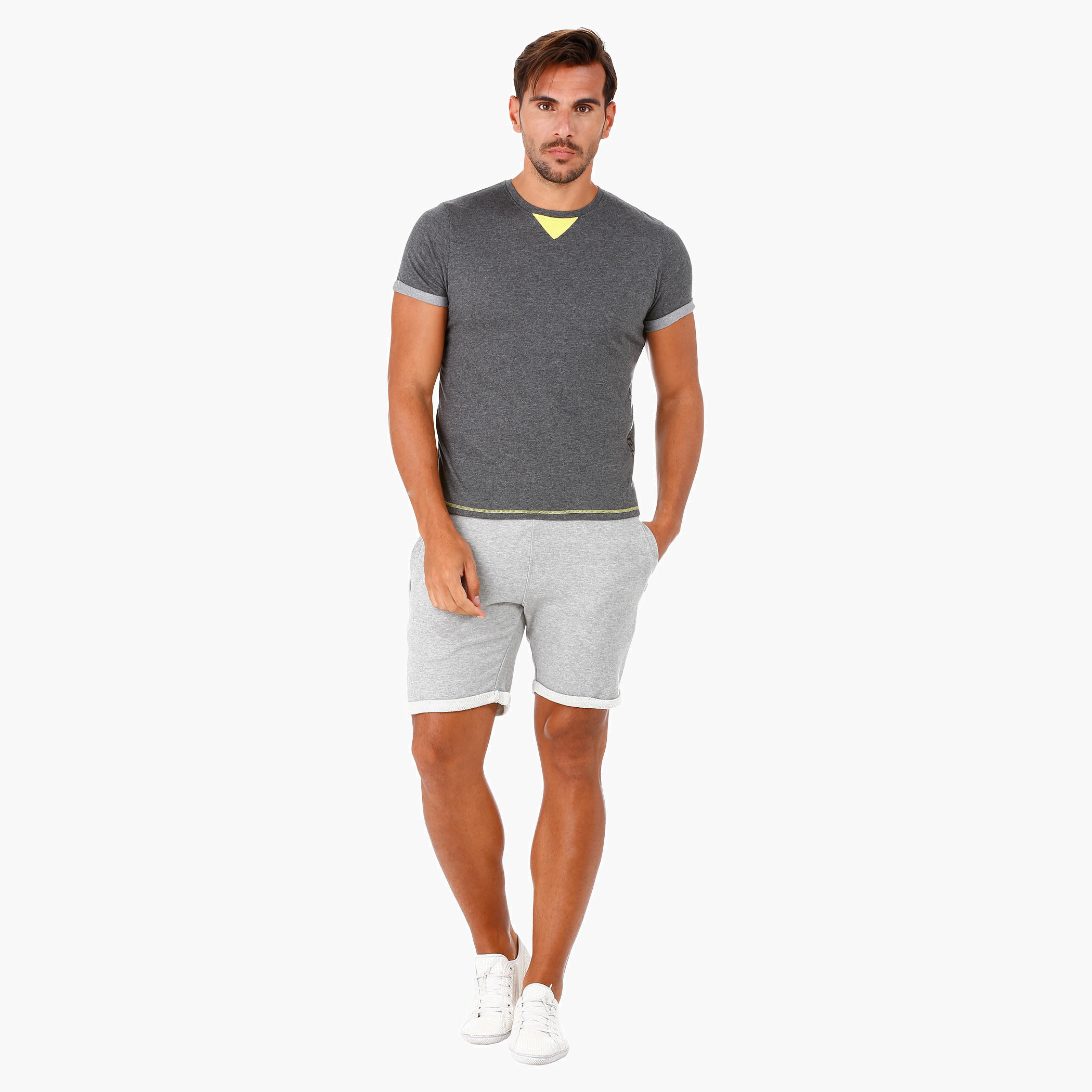 Kappa Round Neck T-Shirt with High-low Hem and Short sleeves-men-clothing-sportswearandactivewear-tshirtsandpolos-image-5