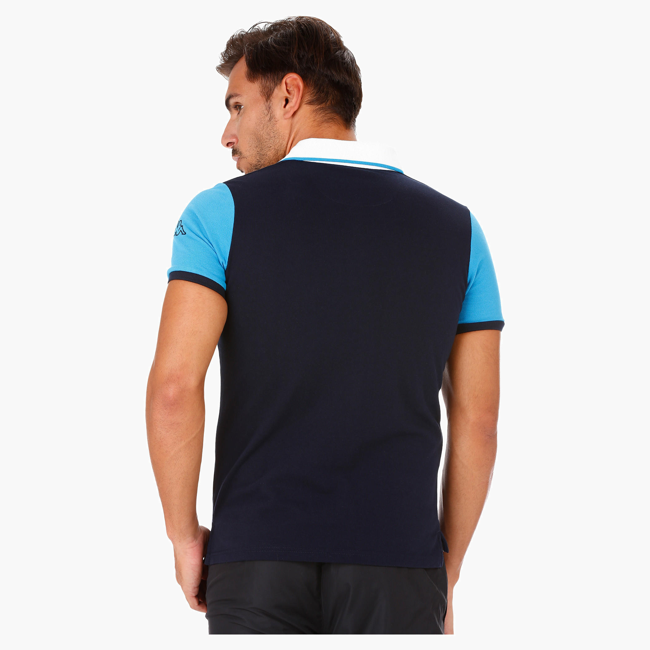 Kappa Polo Neck T-Shirt with Colour-block and Badges-men-clothing-sportswearandactivewear-tshirtsandpolos-image-2