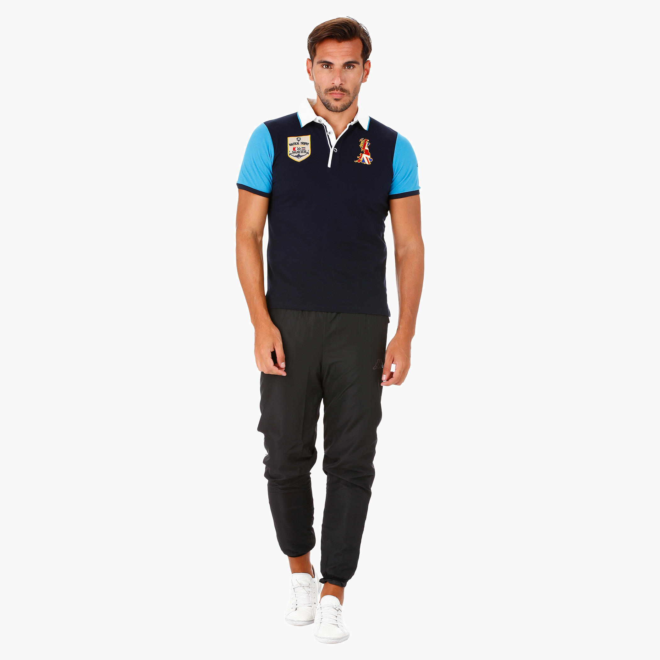 Kappa Polo Neck T-Shirt with Colour-block and Badges-men-clothing-sportswearandactivewear-tshirtsandpolos-image-5