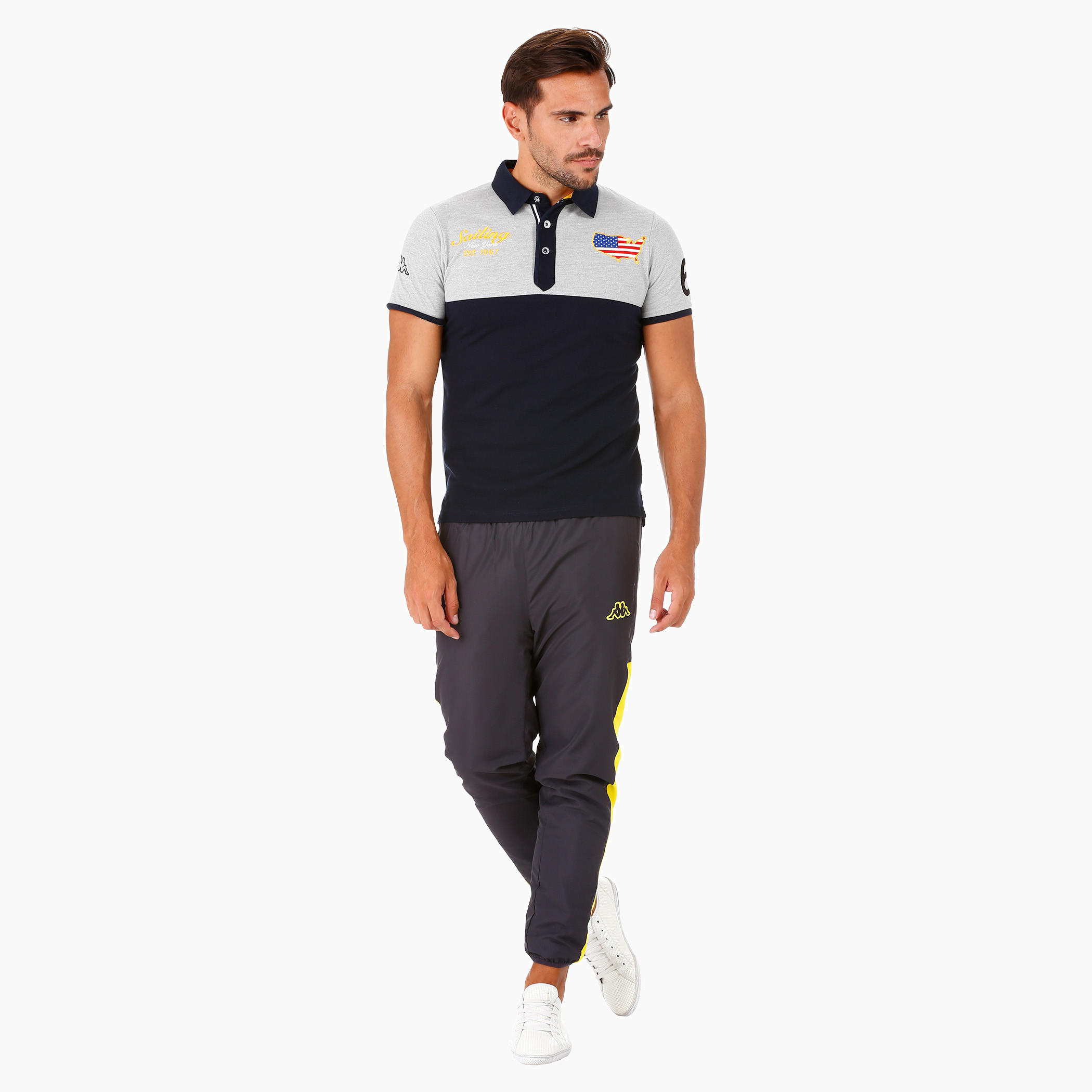 Kappa Cut and Sew T-Shirt with Polo Neck and Short Sleeves-men-clothing-sportswearandactivewear-tshirtsandpolos-image-5