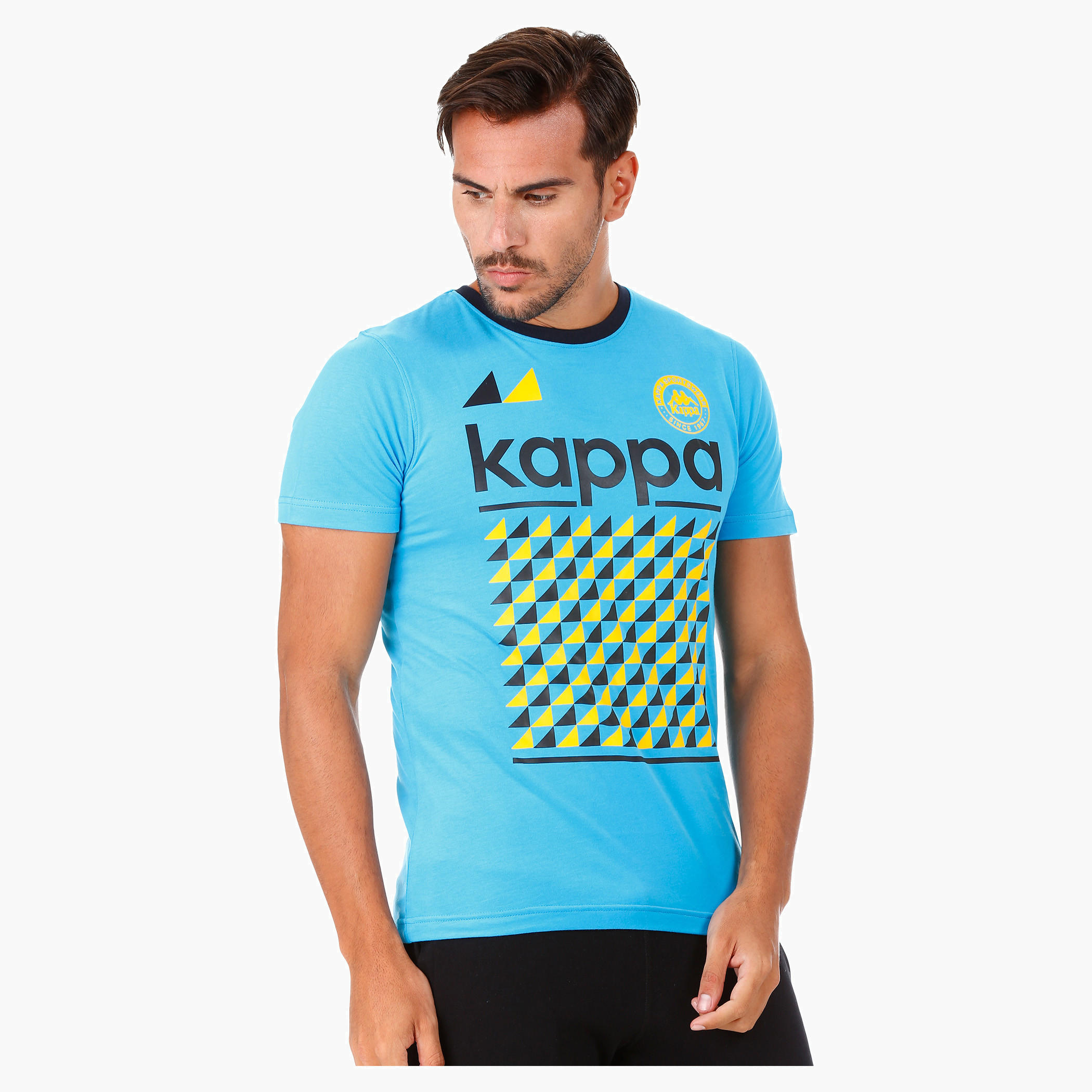 Kappa Printed Cotton T-Shirt in and Short Sleeves-men-clothing-sportswearandactivewear-tshirtsandpolos-image-1