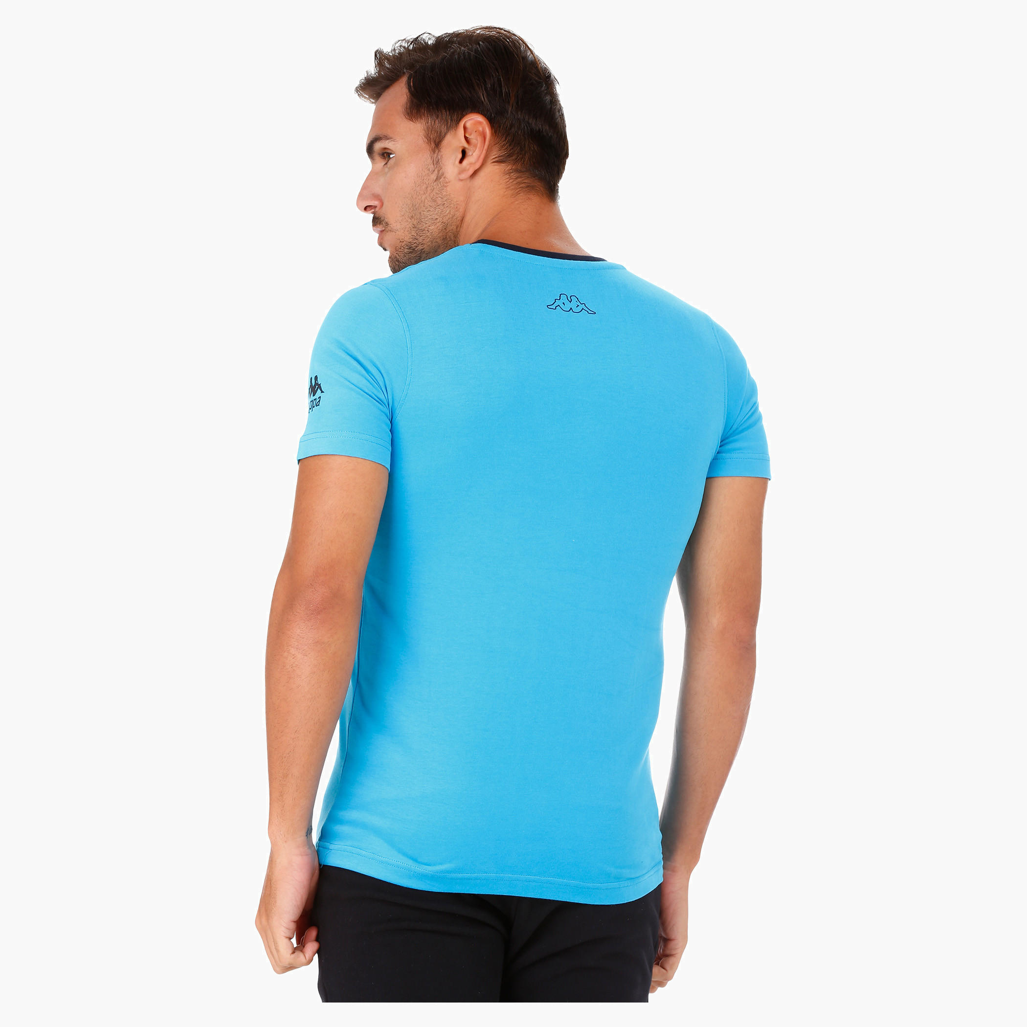 Kappa Printed Cotton T-Shirt in and Short Sleeves-men-clothing-sportswearandactivewear-tshirtsandpolos-image-2