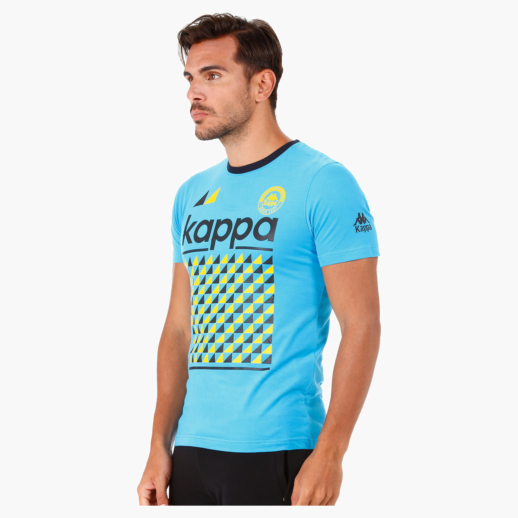 Kappa Printed Cotton T-Shirt in and Short Sleeves-men-clothing-sportswearandactivewear-tshirtsandpolos-image-3