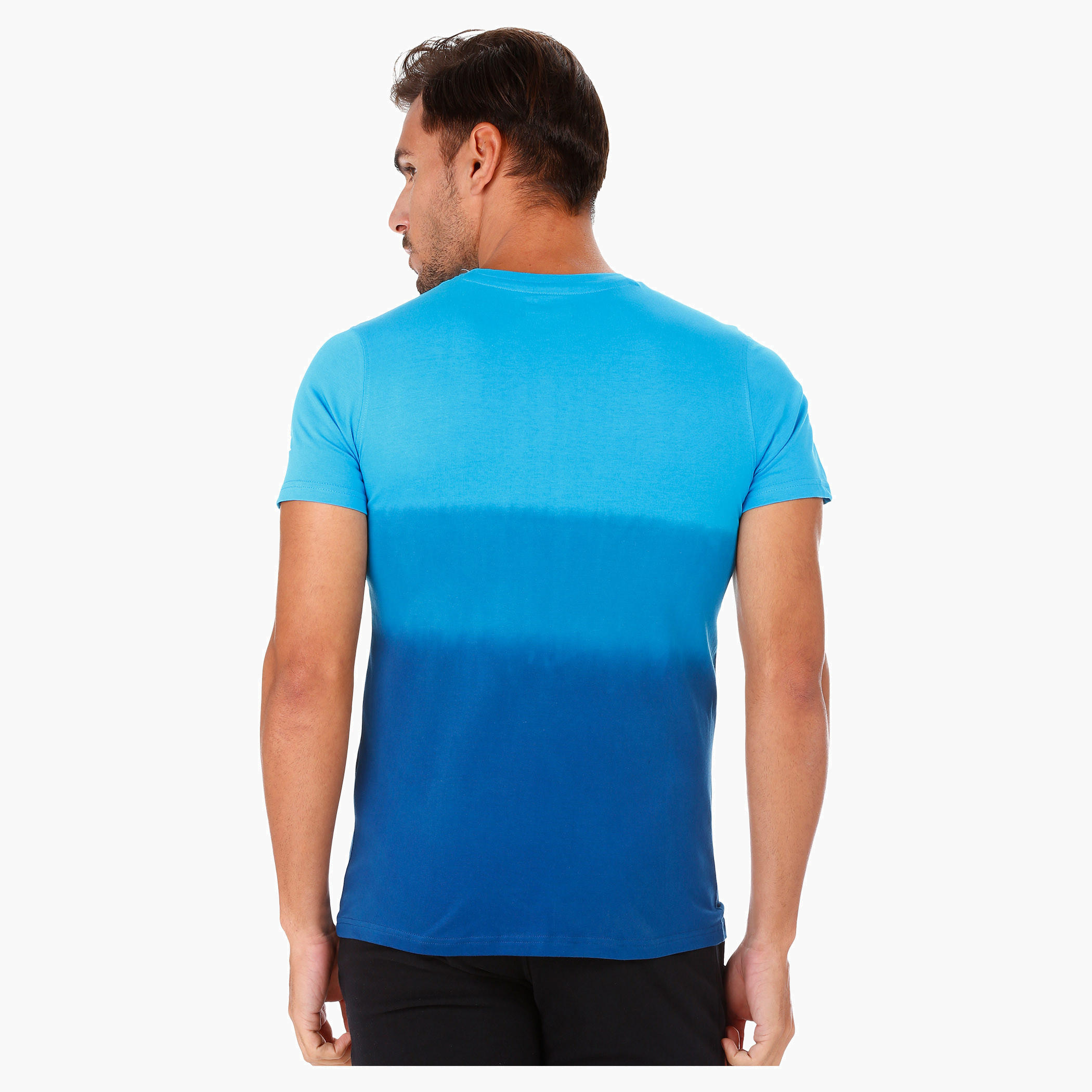 Kappa Ombre Cotton T-Shirt with Crew Neck and Short Sleeves-men-clothing-sportswearandactivewear-tshirtsandpolos-image-2