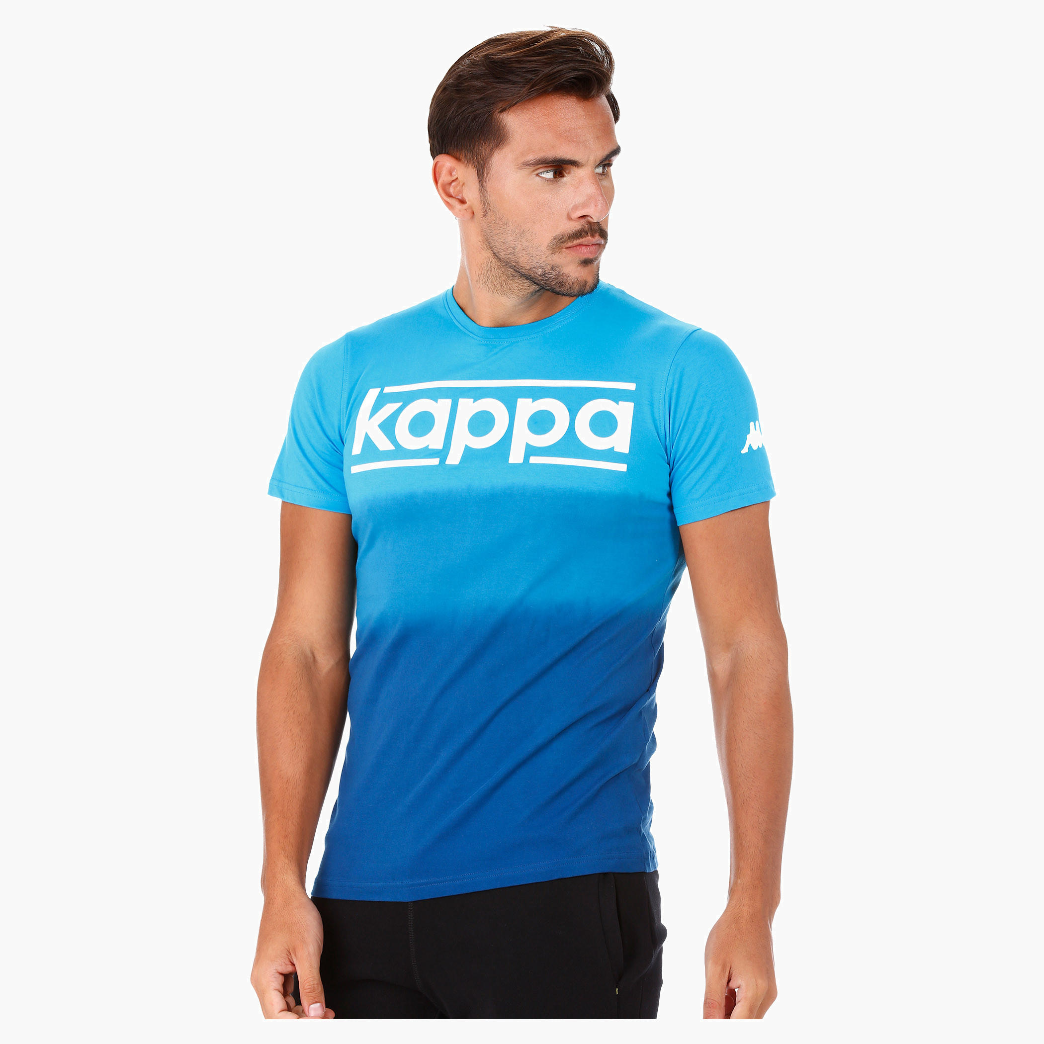 Kappa Ombre Cotton T-Shirt with Crew Neck and Short Sleeves-men-clothing-sportswearandactivewear-tshirtsandpolos-image-3