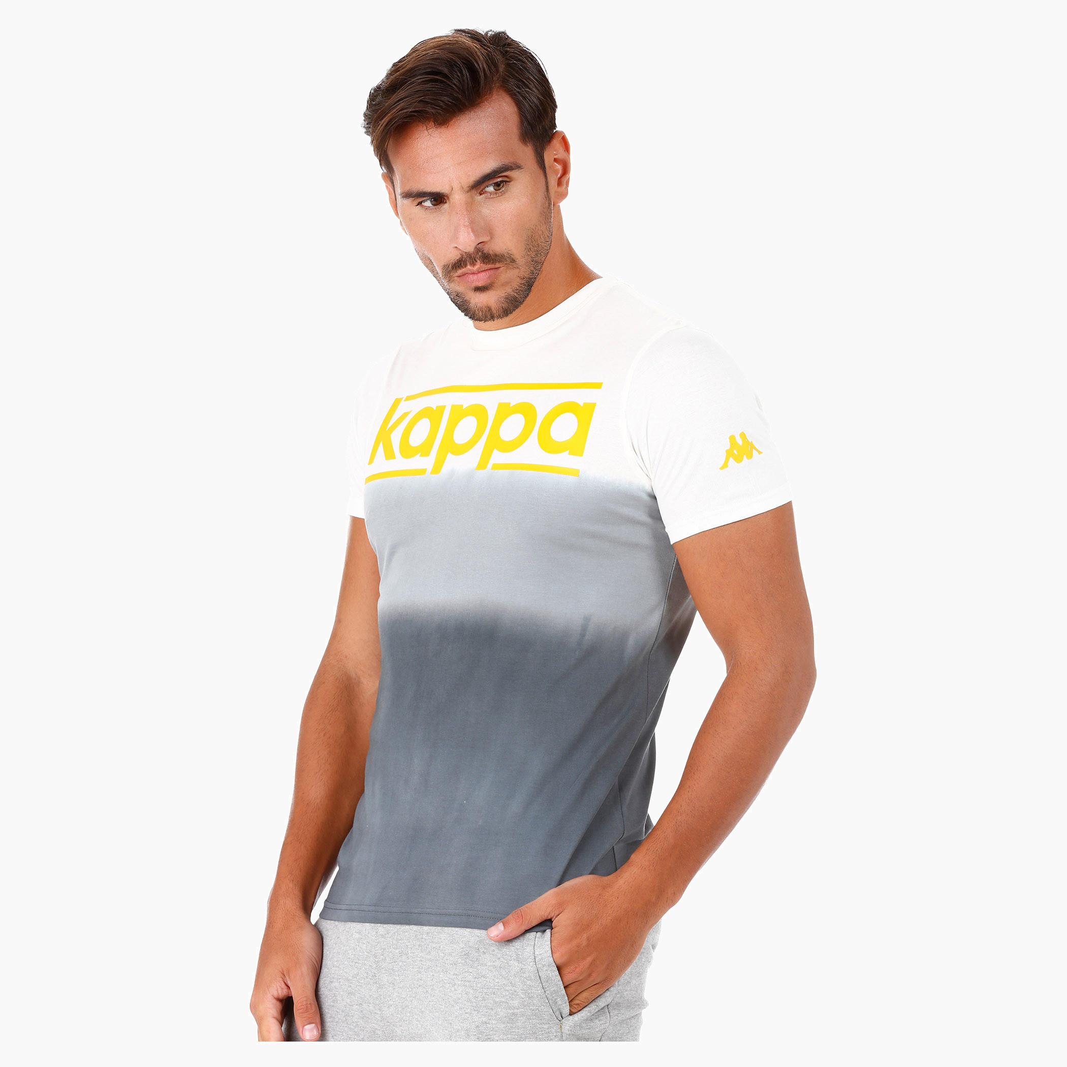 Kappa Ombre Cotton T-Shirt with Crew Neck and Short Sleeves-men-clothing-sportswearandactivewear-tshirtsandpolos-image-8