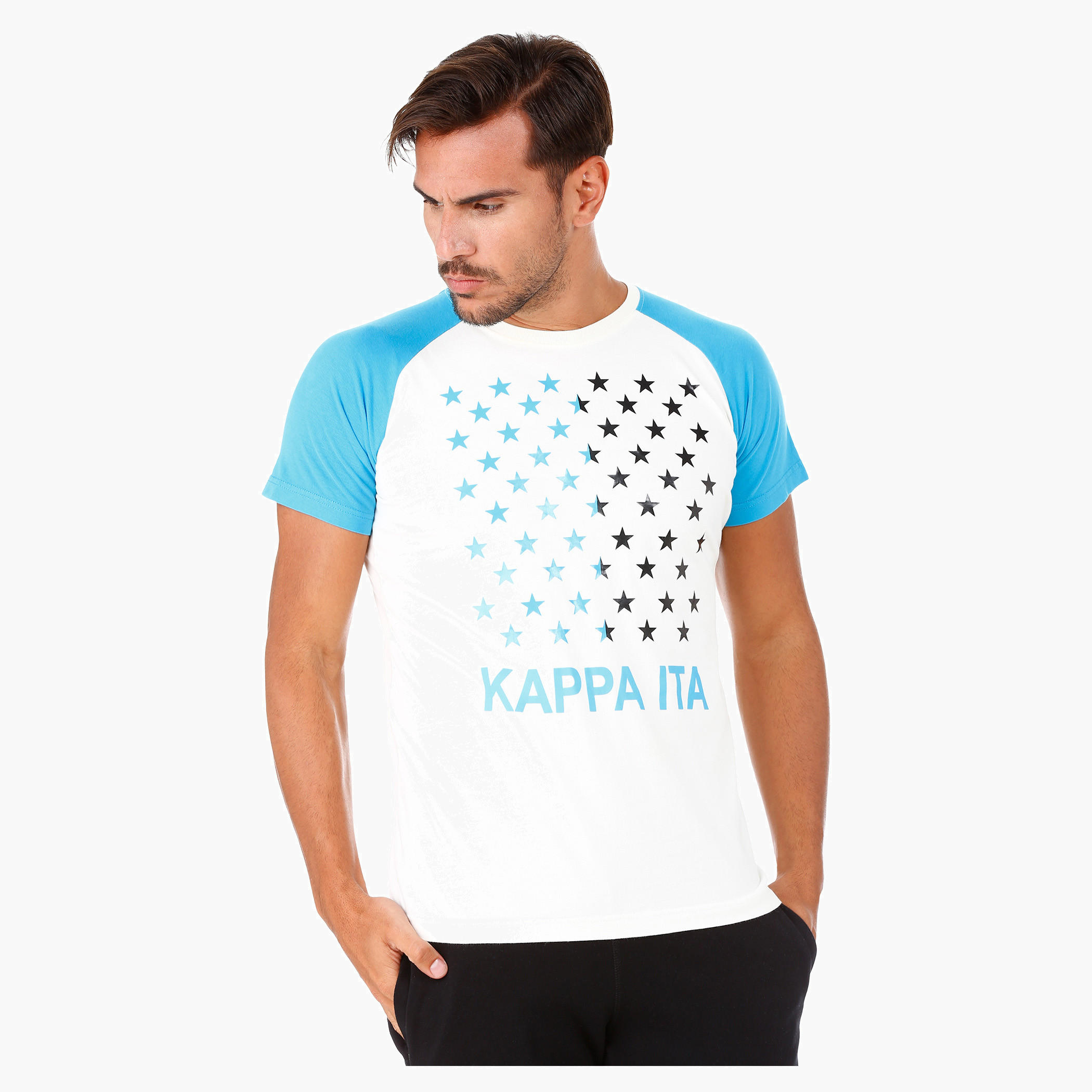 Kappa Printed Cotton T-Shirt with Crew Neck and Short Sleeves-men-clothing-sportswearandactivewear-tshirtsandpolos-image-1