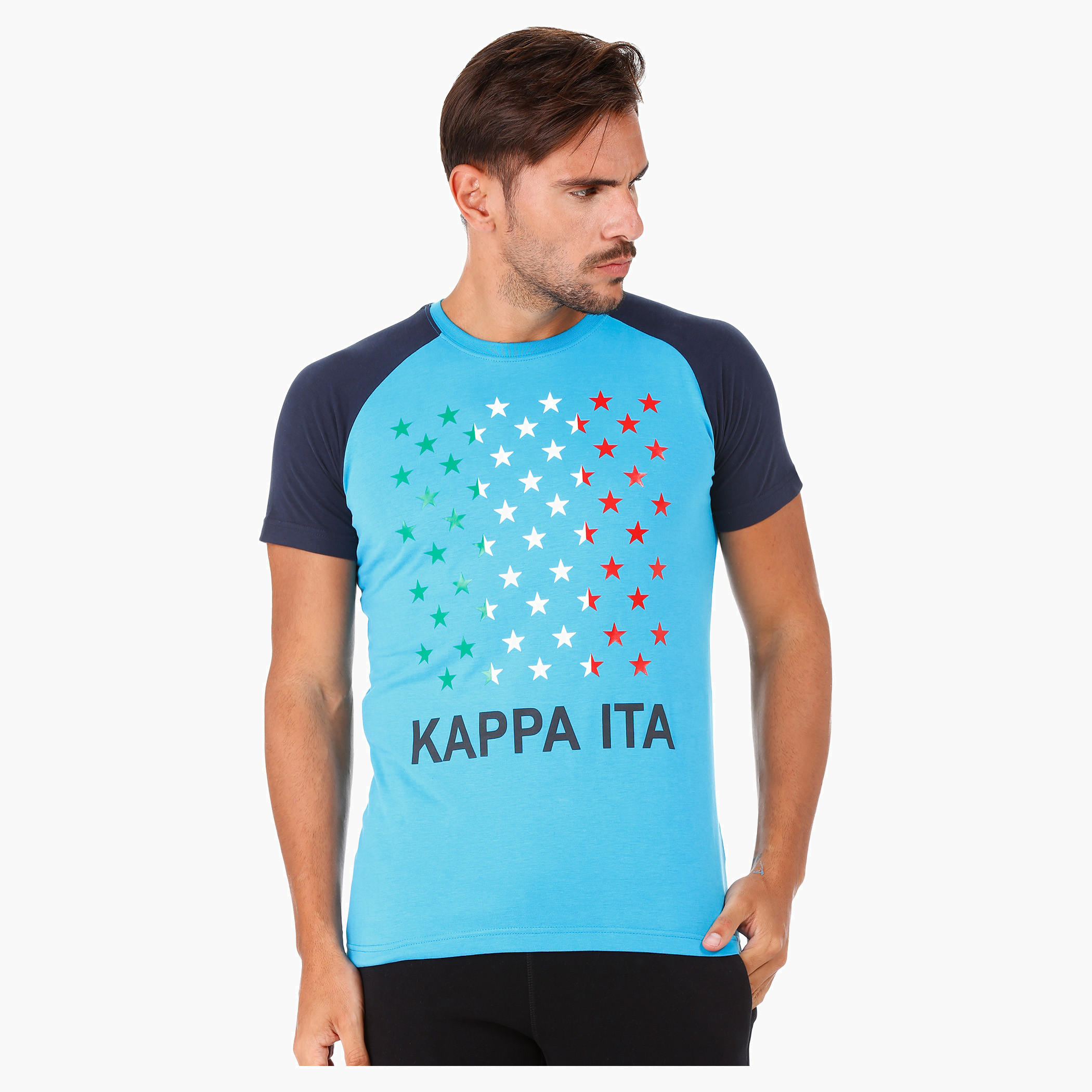 Kappa Printed Cotton T-Shirt with Crew Neck and Short Sleeves-men-clothing-sportswearandactivewear-tshirtsandpolos-image-6