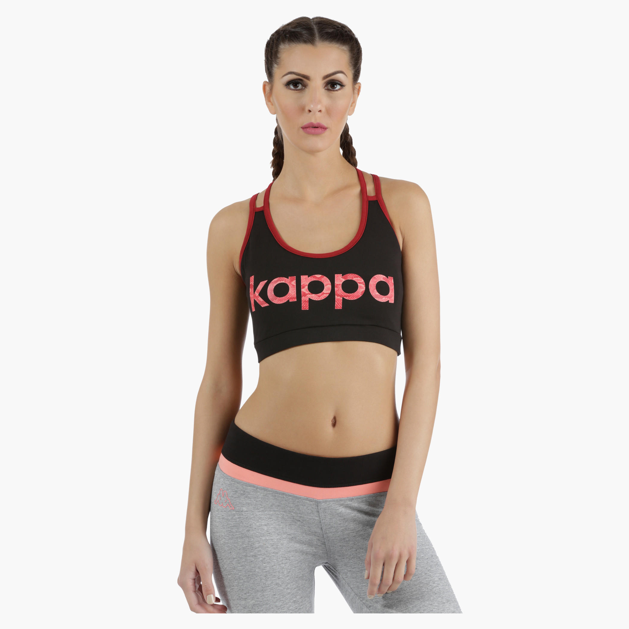 Kappa Printed Sports Bra with Contrast Binding in Regular Fit-sports-women-clothing-sportsbras-image-6
