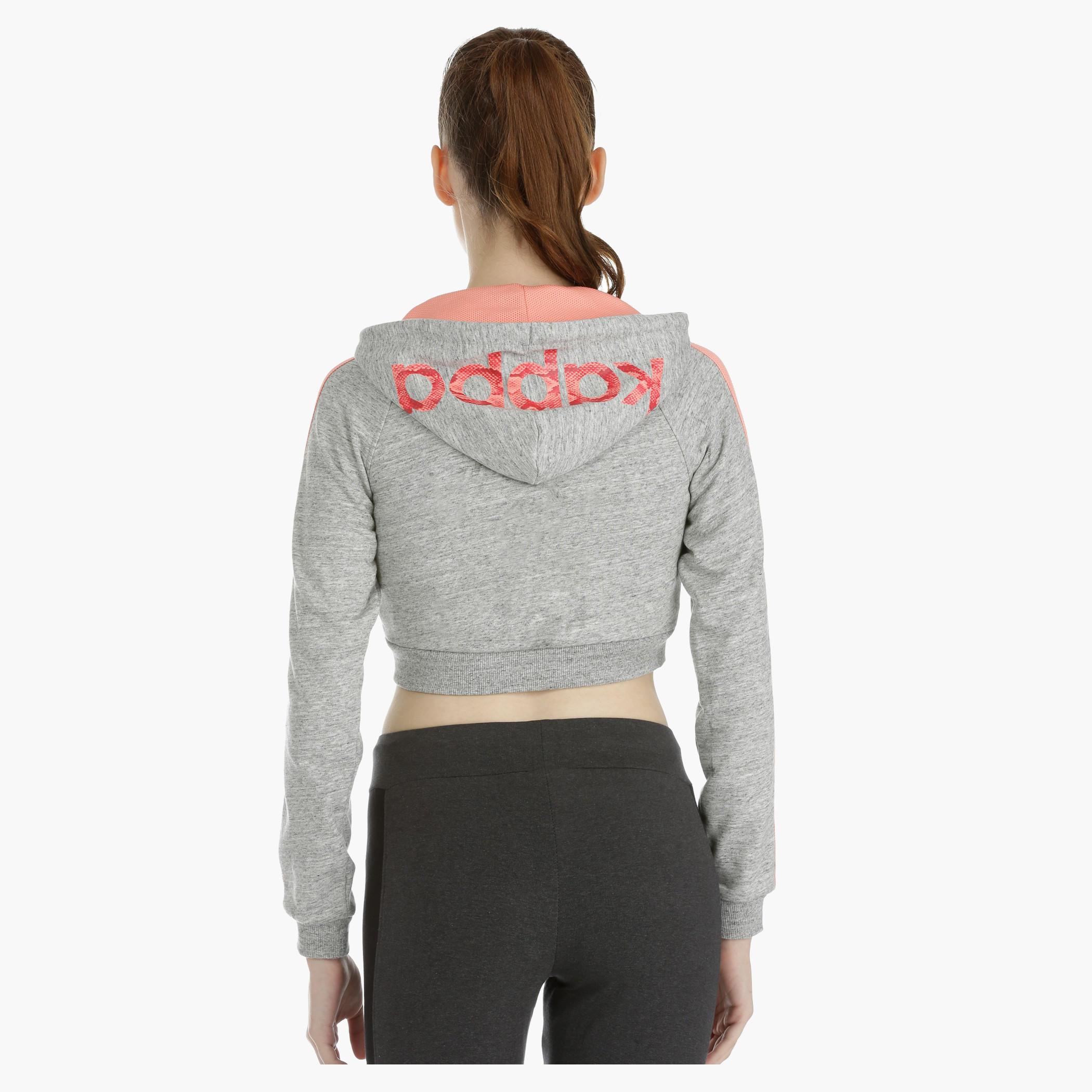 Kappa Cropped Sweatshirt with Hood in Regular Fit-women-clothing-sportswearandactivewear-hoodiesandsweatshirts-image-2