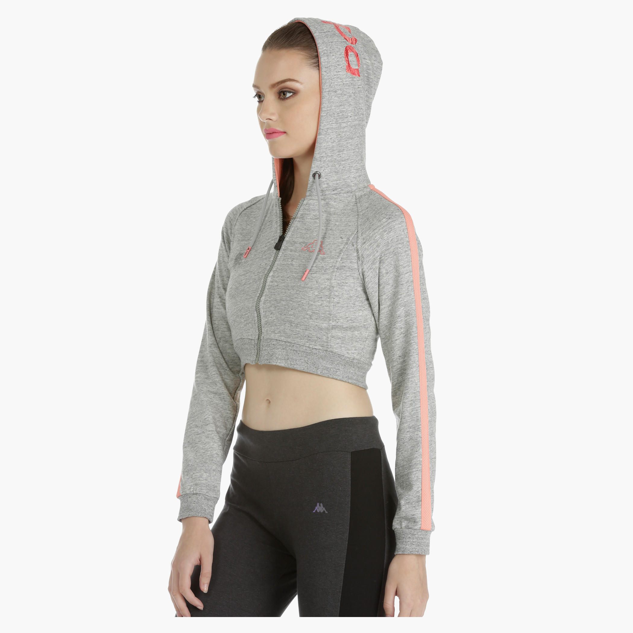 Kappa Cropped Sweatshirt with Hood in Regular Fit-women-clothing-sportswearandactivewear-hoodiesandsweatshirts-image-3