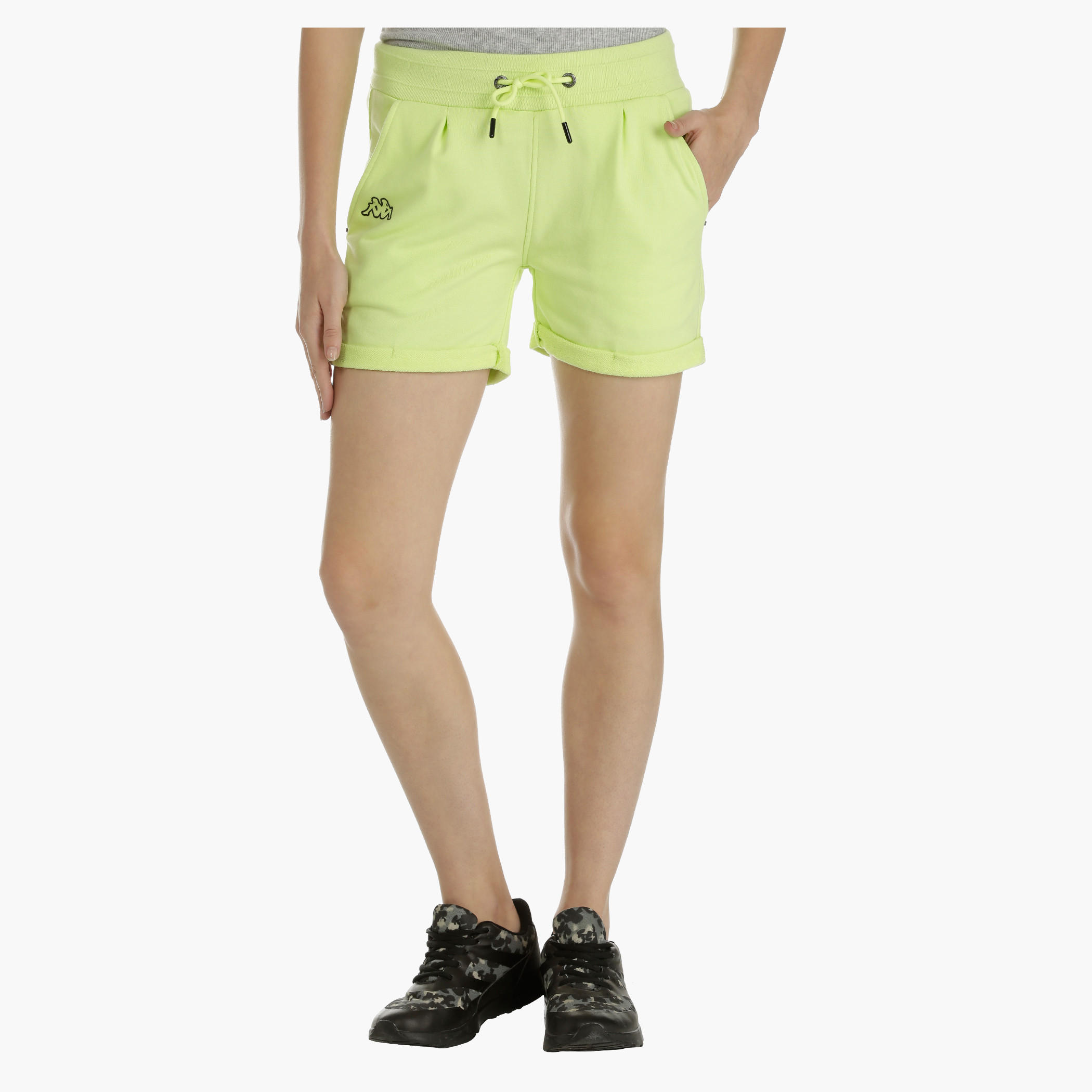 Kappa Solid Shorts-women-clothing-sportswearandactivewear-bottoms-image-1