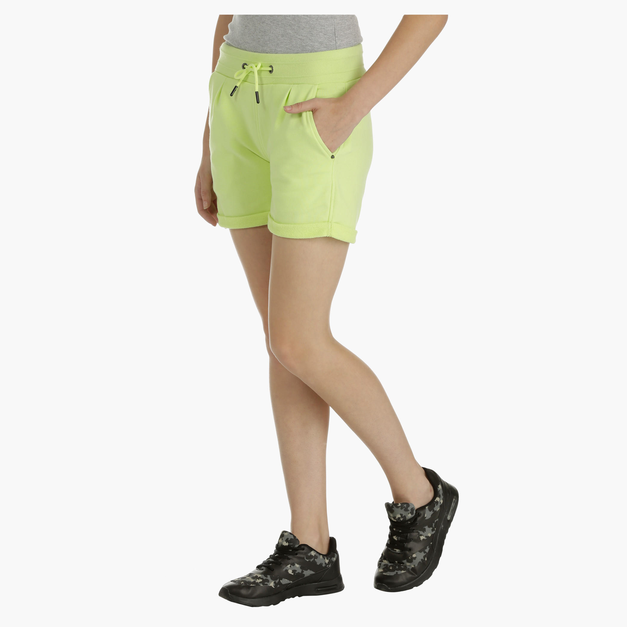 Kappa Solid Shorts-women-clothing-sportswearandactivewear-bottoms-image-3