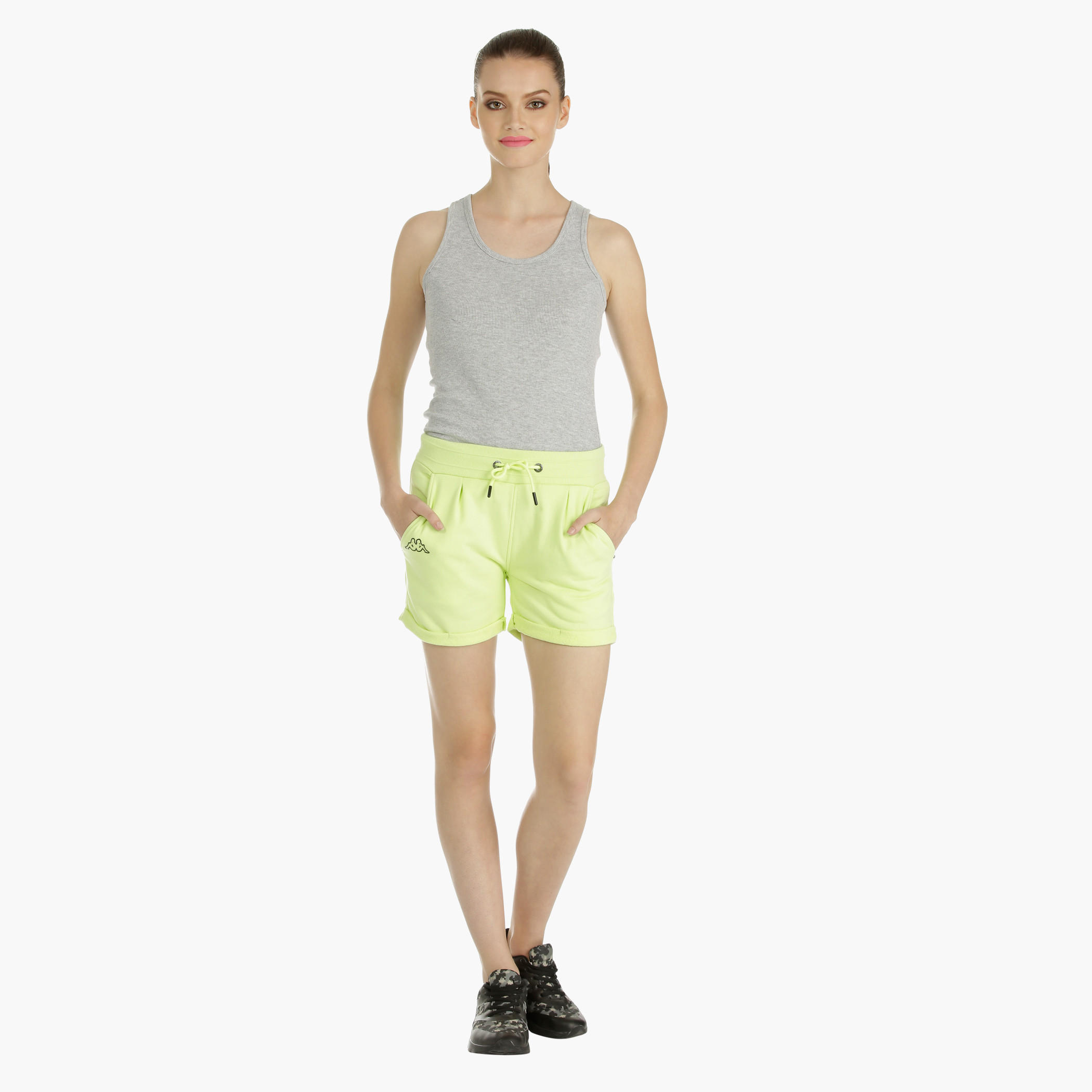 Kappa Solid Shorts-women-clothing-sportswearandactivewear-bottoms-image-1