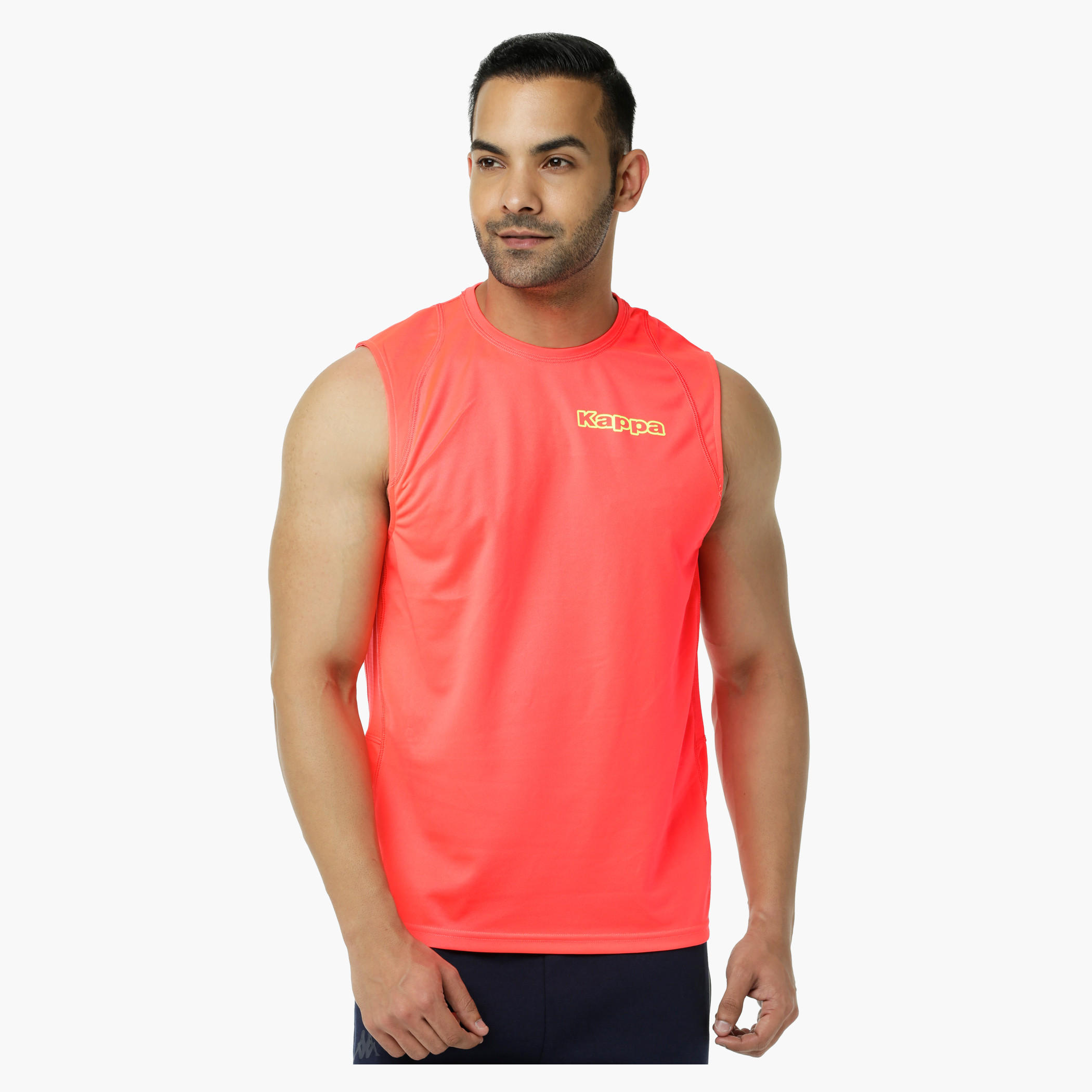 Kappa Sleeveless Vest with Crew Neck-men-clothing-sportswearandactivewear-tshirtsandpolos-image-1
