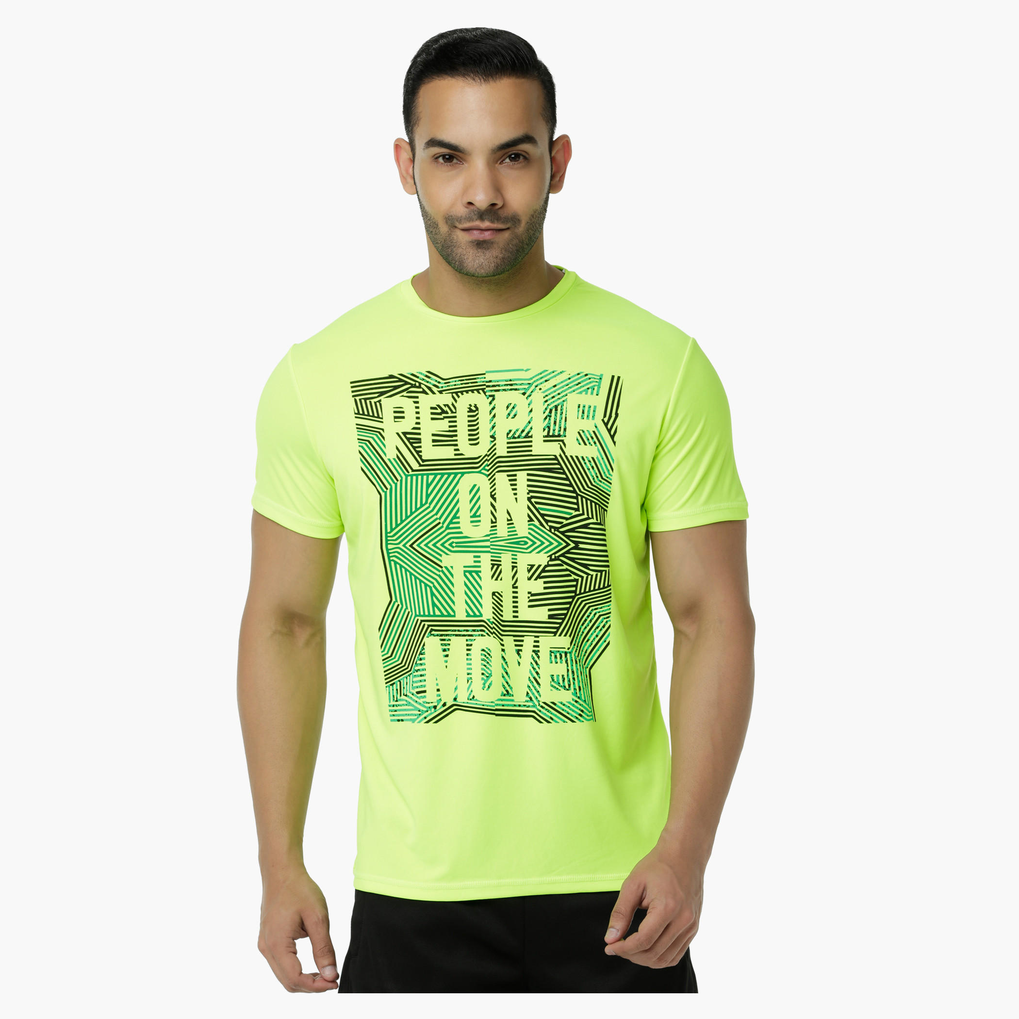 Kappa Graphic Print T-Shirt with Short Sleeves and Mesh Back-men-clothing-tshirtsandpolos-tshirts-image-1