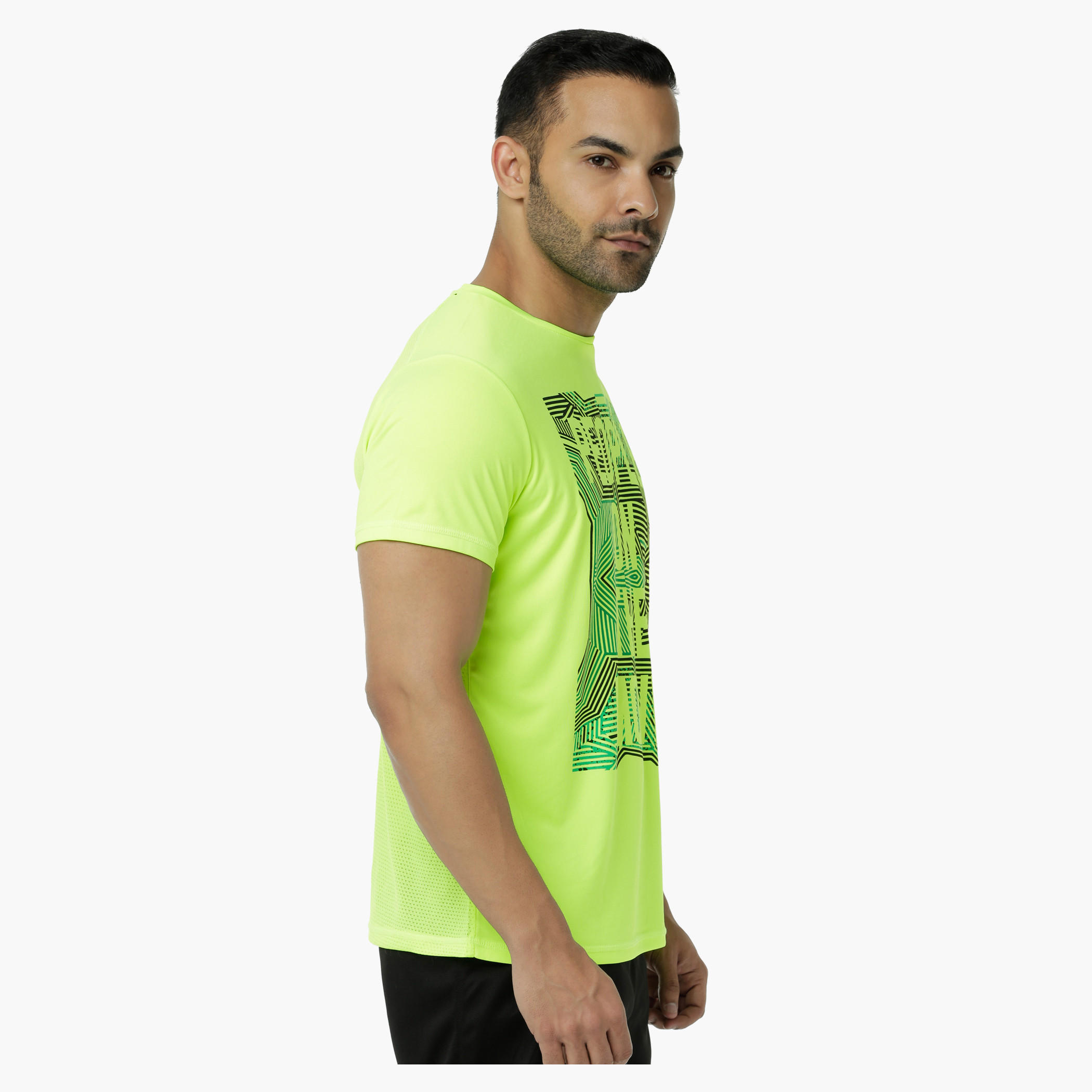 Kappa Graphic Print T-Shirt with Short Sleeves and Mesh Back-men-clothing-tshirtsandpolos-tshirts-image-3