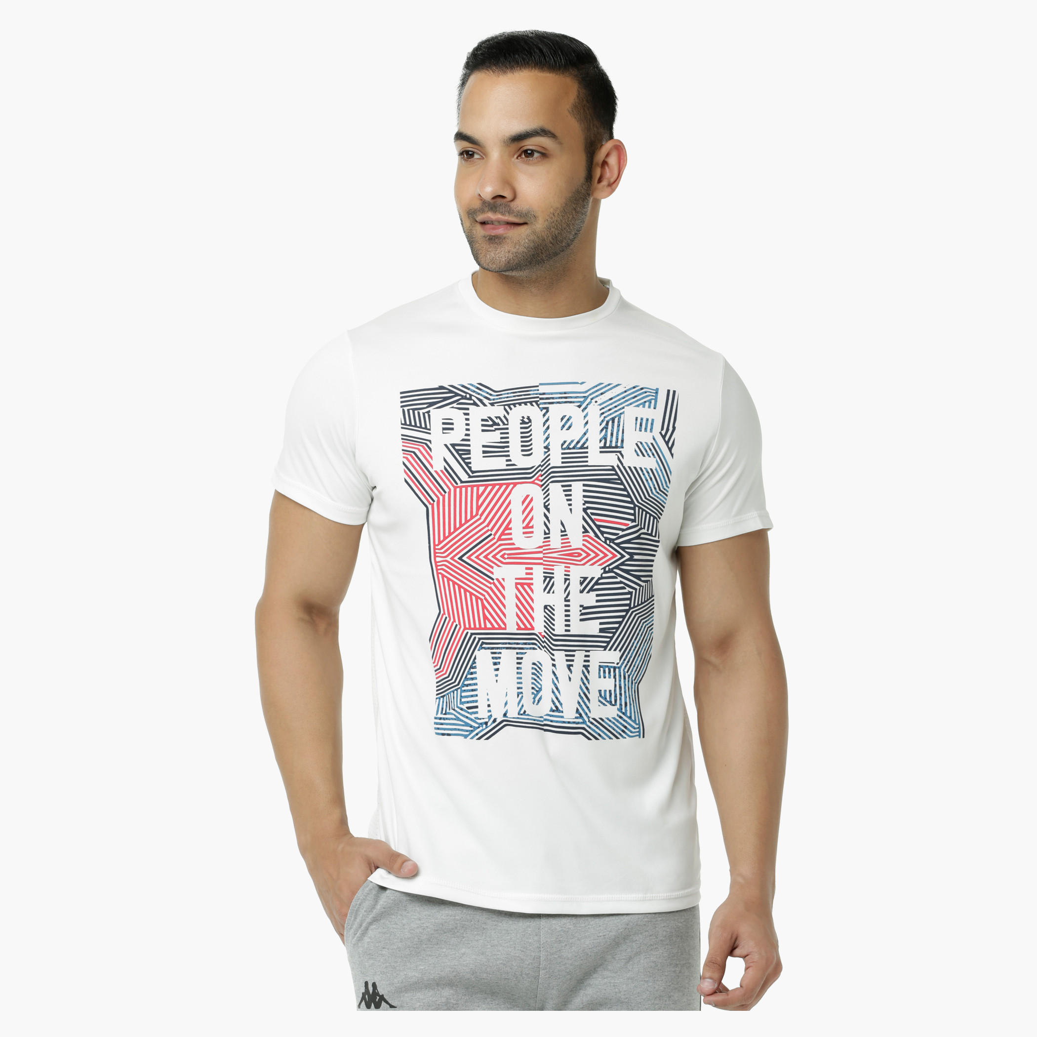 Kappa Graphic Print T-Shirt with Short Sleeves and Mesh Back-men-clothing-tshirtsandpolos-tshirts-image-6