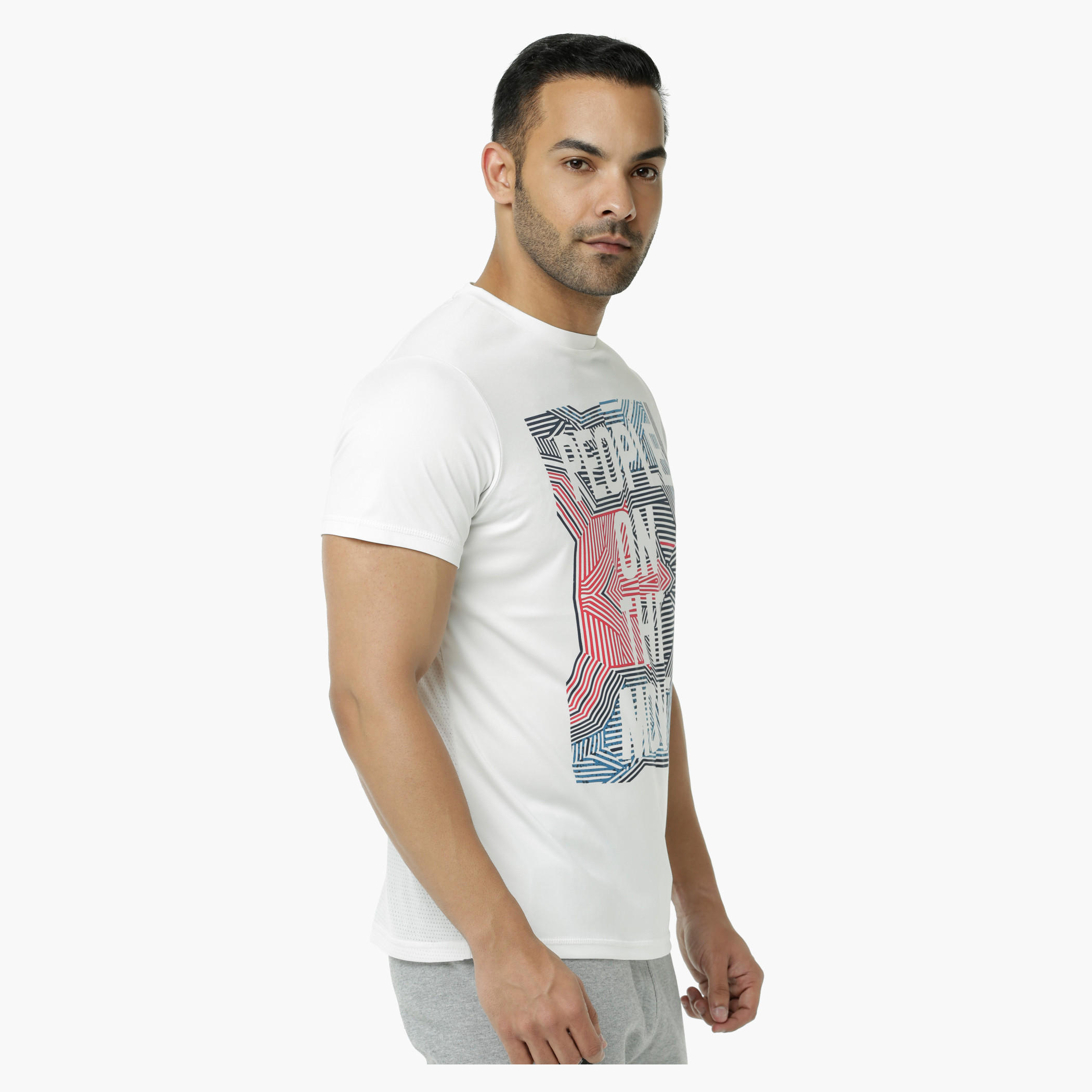 Kappa Graphic Print T-Shirt with Short Sleeves and Mesh Back-men-clothing-tshirtsandpolos-tshirts-image-8