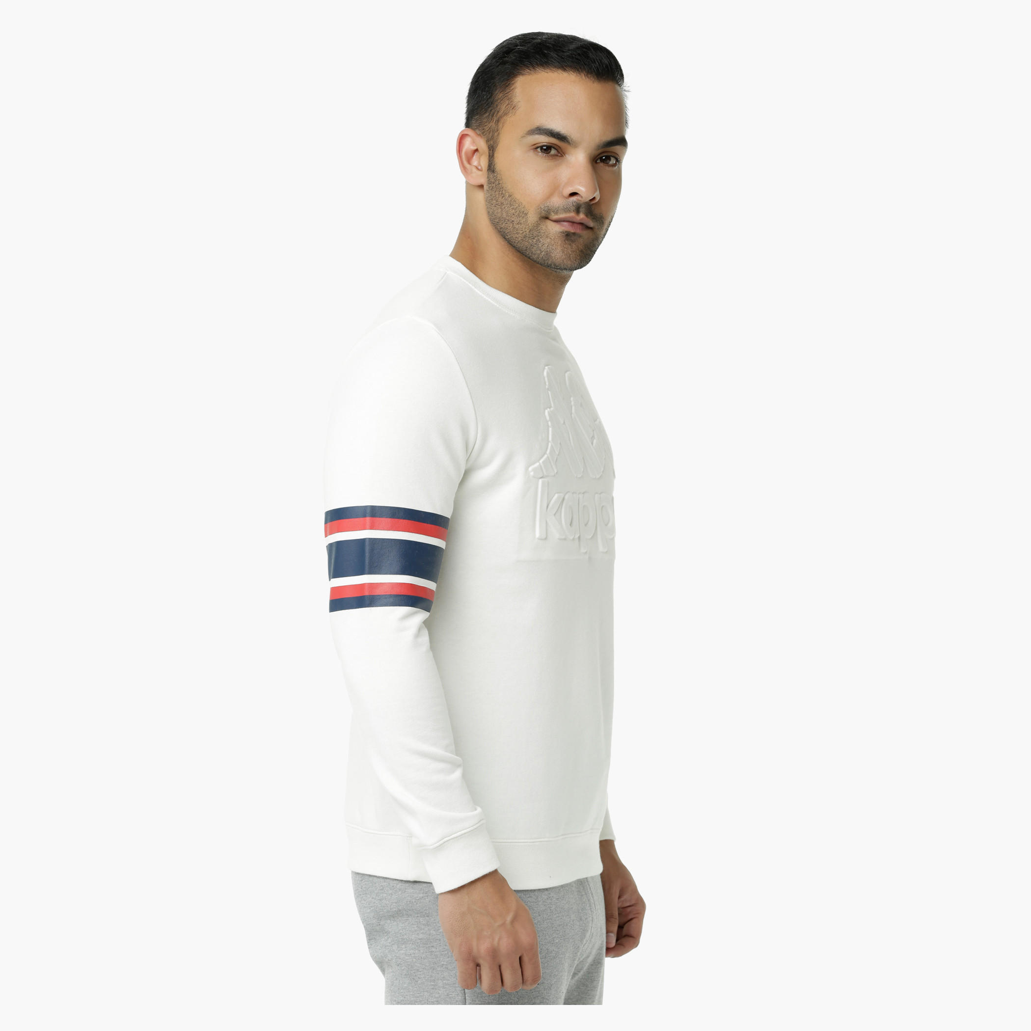 Kappa Printed Sweatshirt with Crew Neck and Long Sleeves-men-winterwear-hoodiesandsweatshirts-image-3