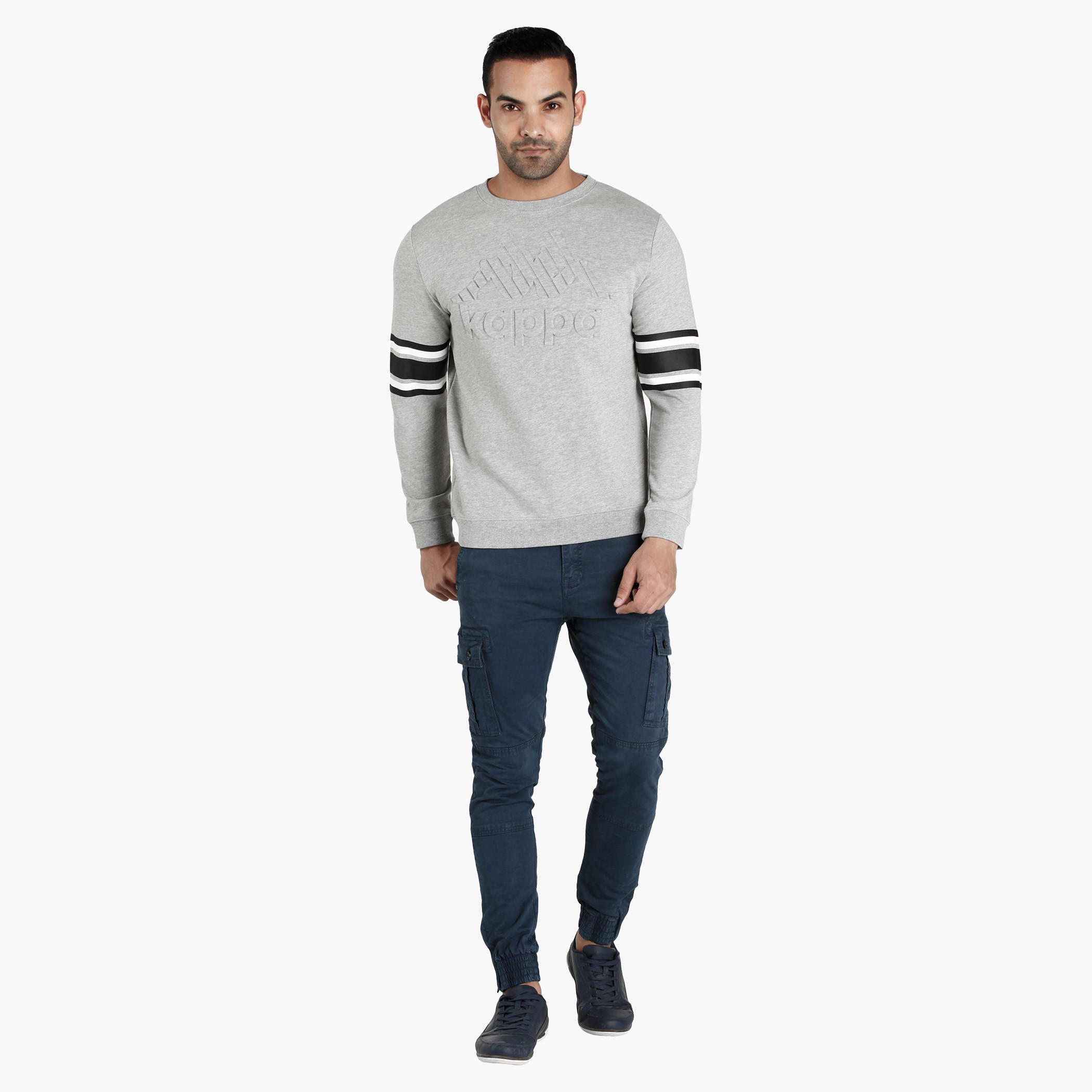Kappa Printed Sweatshirt with Long Sleeves-men-winterwear-hoodiesandsweatshirts-image-1