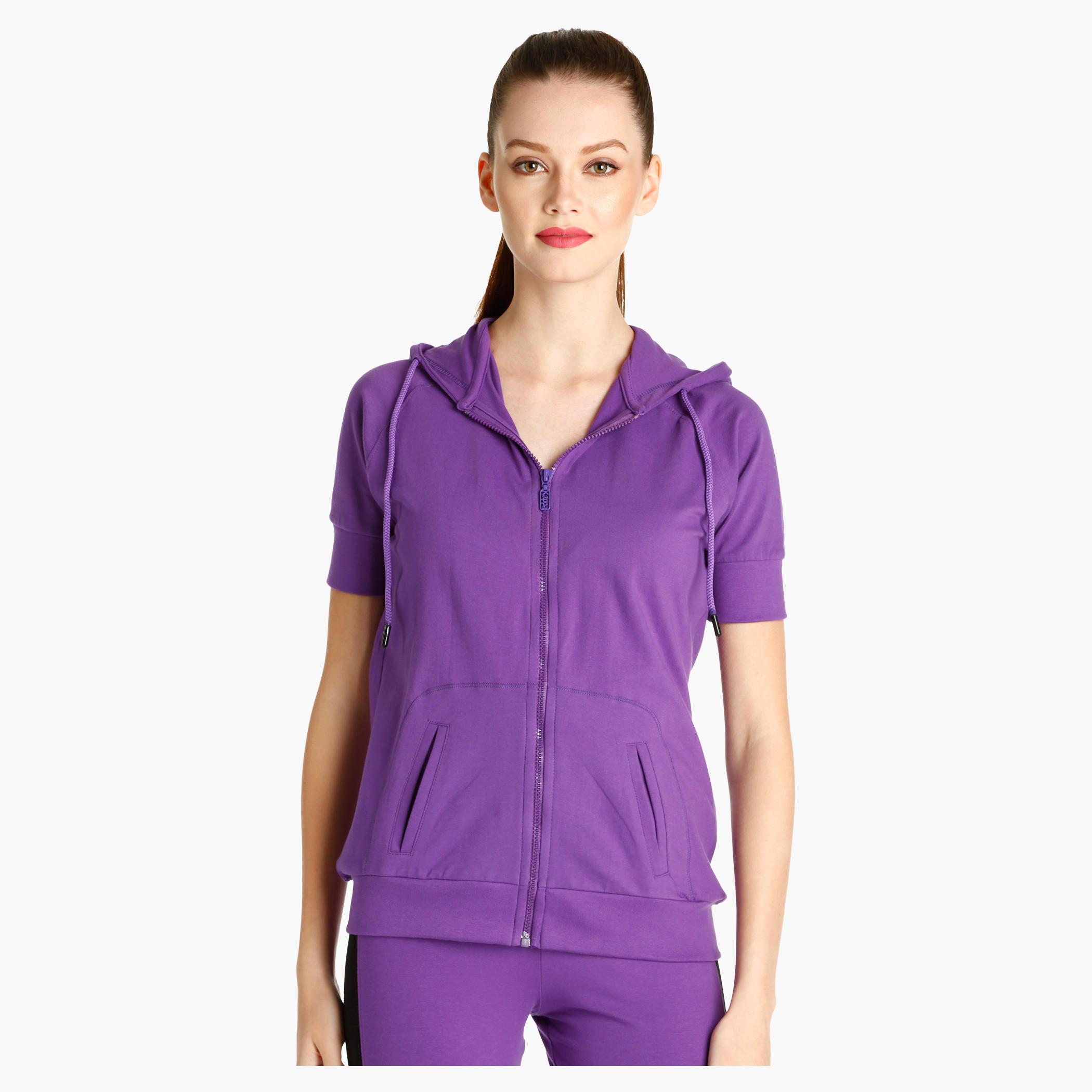 Kappa Hooded Sweatshirt with Front Zipper-women-clothing-sportswearandactivewear-hoodiesandsweatshirts-image-1