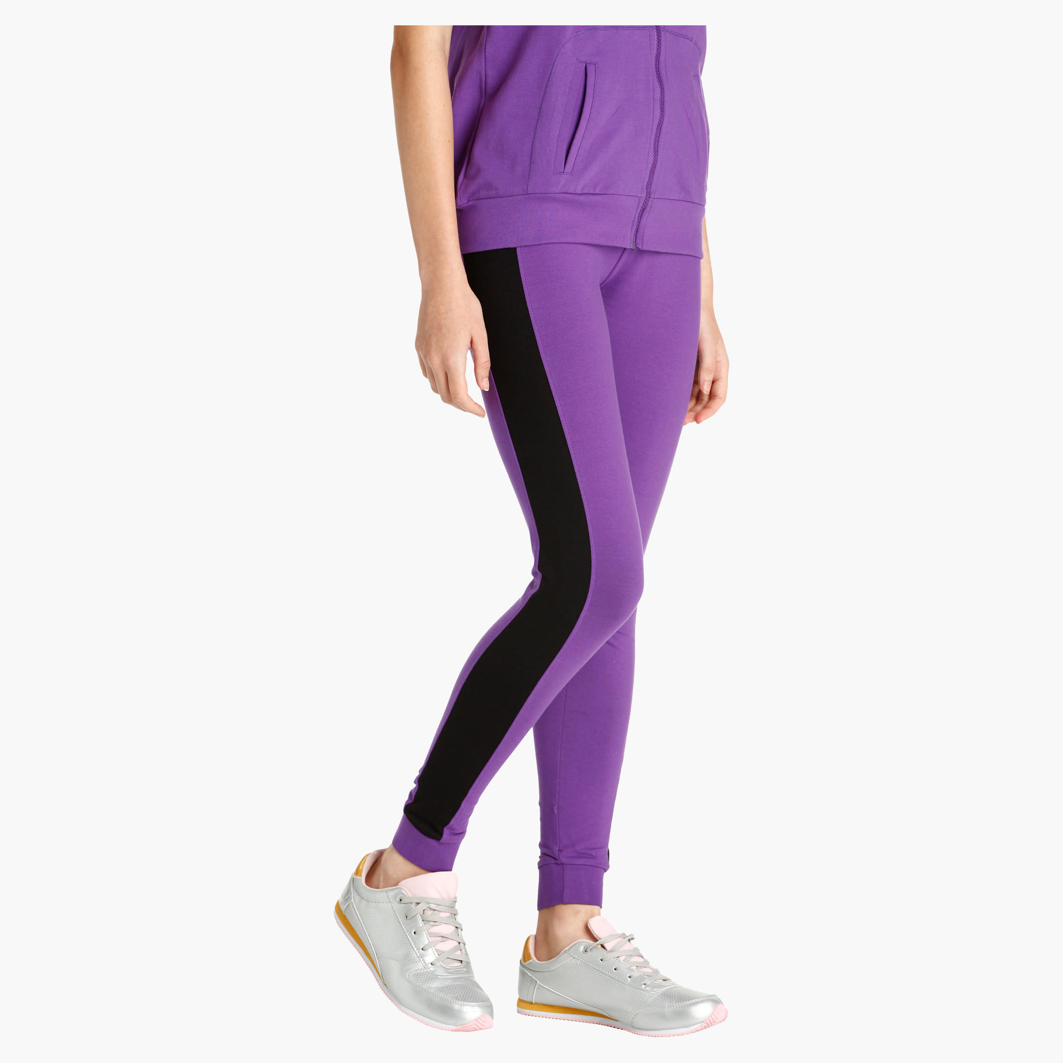 Kappa Slim Fit Jog Pants with Side Stripes-women-clothing-sportswearandactivewear-bottoms-image-1