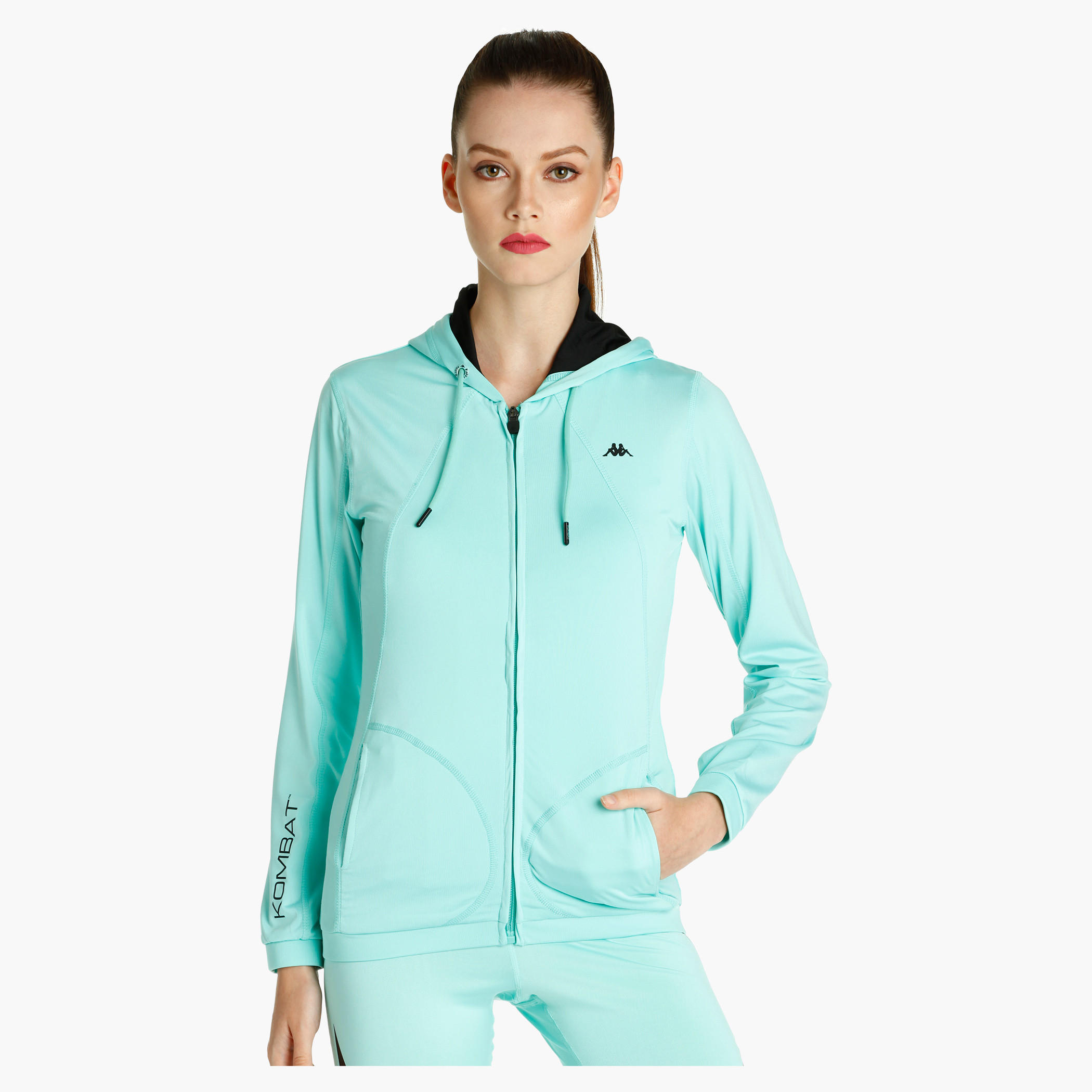Kappa Hooded Sweatshirt with Front Zipper-women-clothing-sportswearandactivewear-hoodiesandsweatshirts-image-1