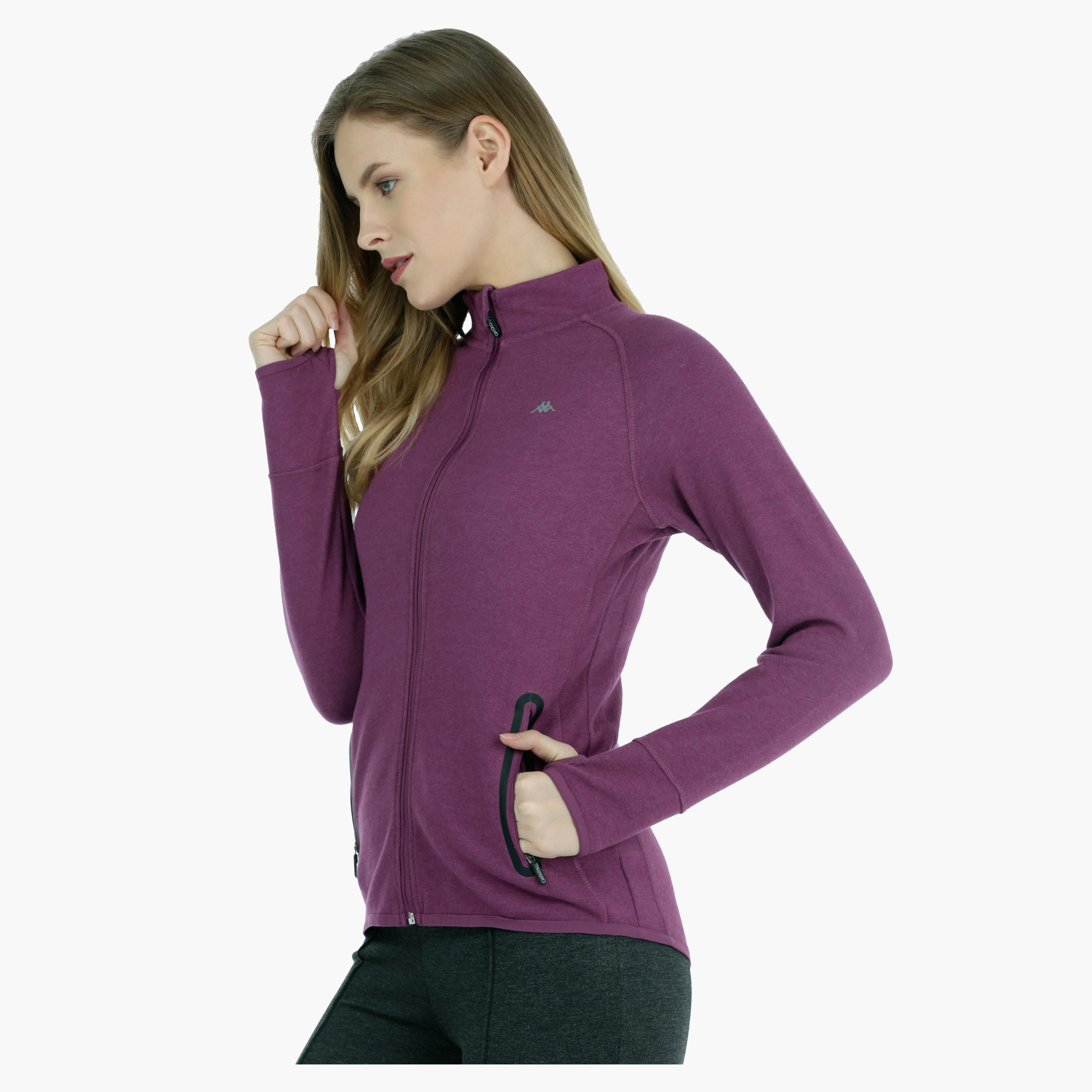 Kappa Raglan Sweatshirt with Zip Pockets-women-clothing-sportswearandactivewear-hoodiesandsweatshirts-image-3