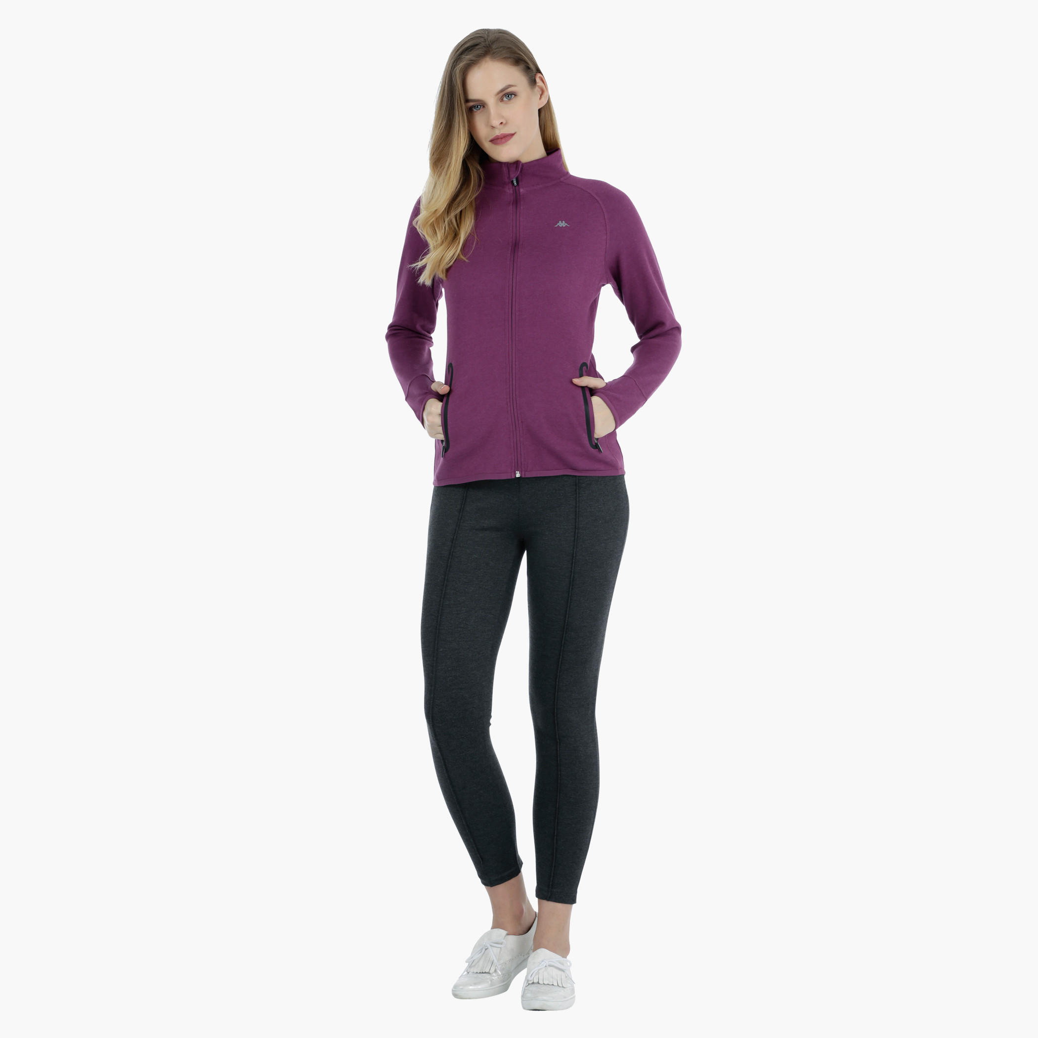 Kappa Raglan Sweatshirt with Zip Pockets-women-clothing-sportswearandactivewear-hoodiesandsweatshirts-image-1