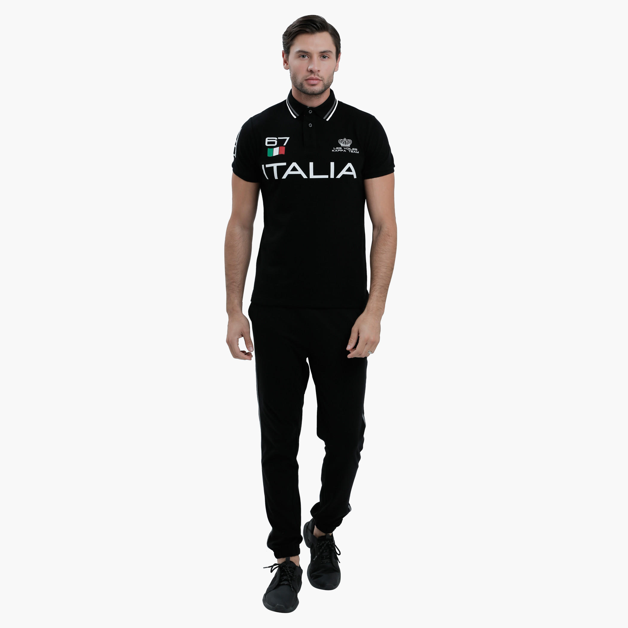 Kappa Printed Polo Neck T-Shirt with Short Sleeves-men-clothing-tshirtsandpolos-polos-image-5