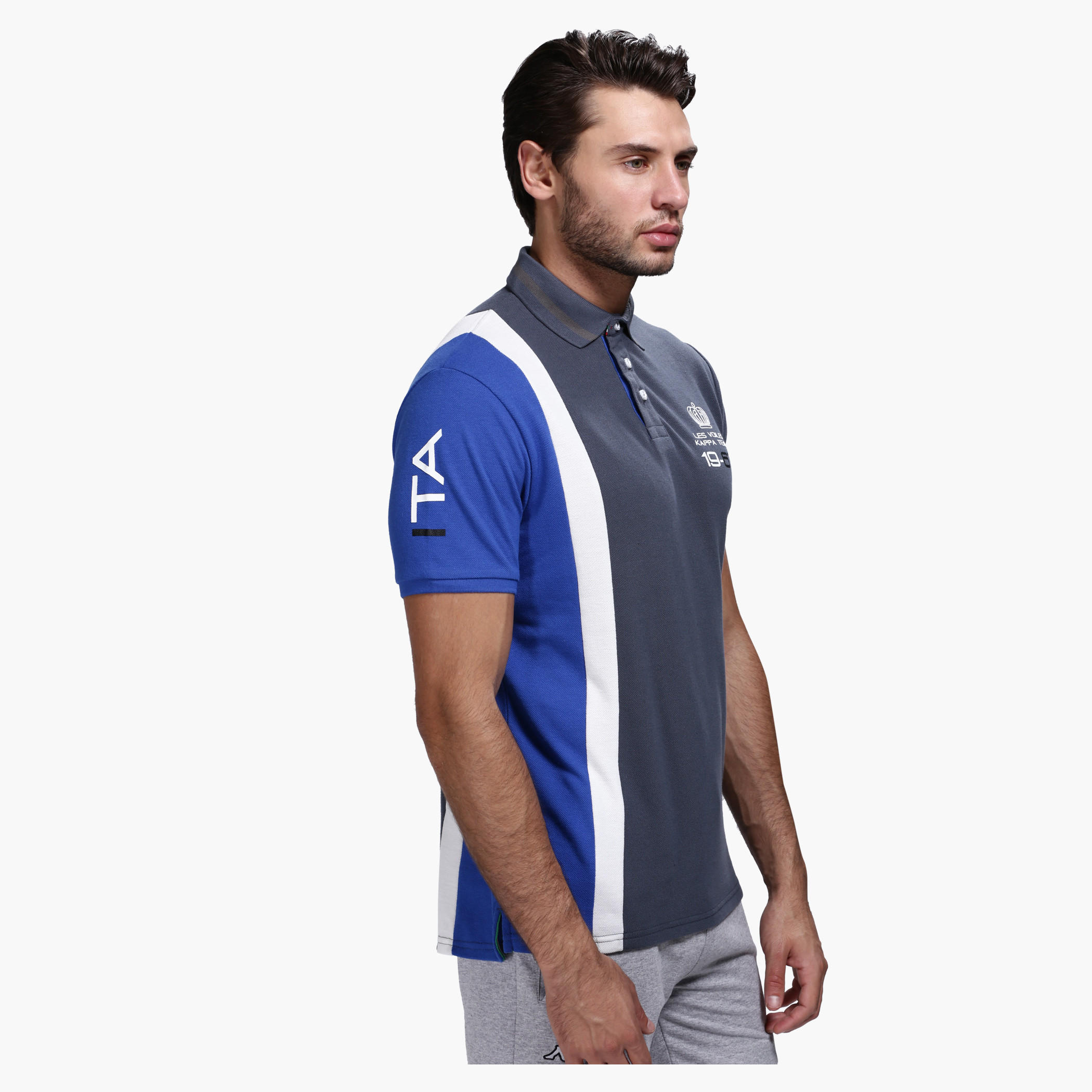 Kappa Printed Polo Neck T-Shirt with Short Sleeves-men-clothing-tshirtsandpolos-polos-image-3