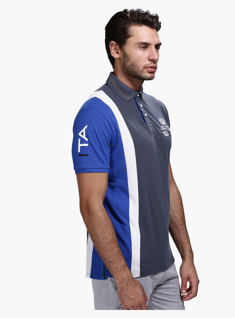 Kappa Printed Polo Neck T-Shirt with Short Sleeves-men-clothing-tshirtsandpolos-polos-image-3
