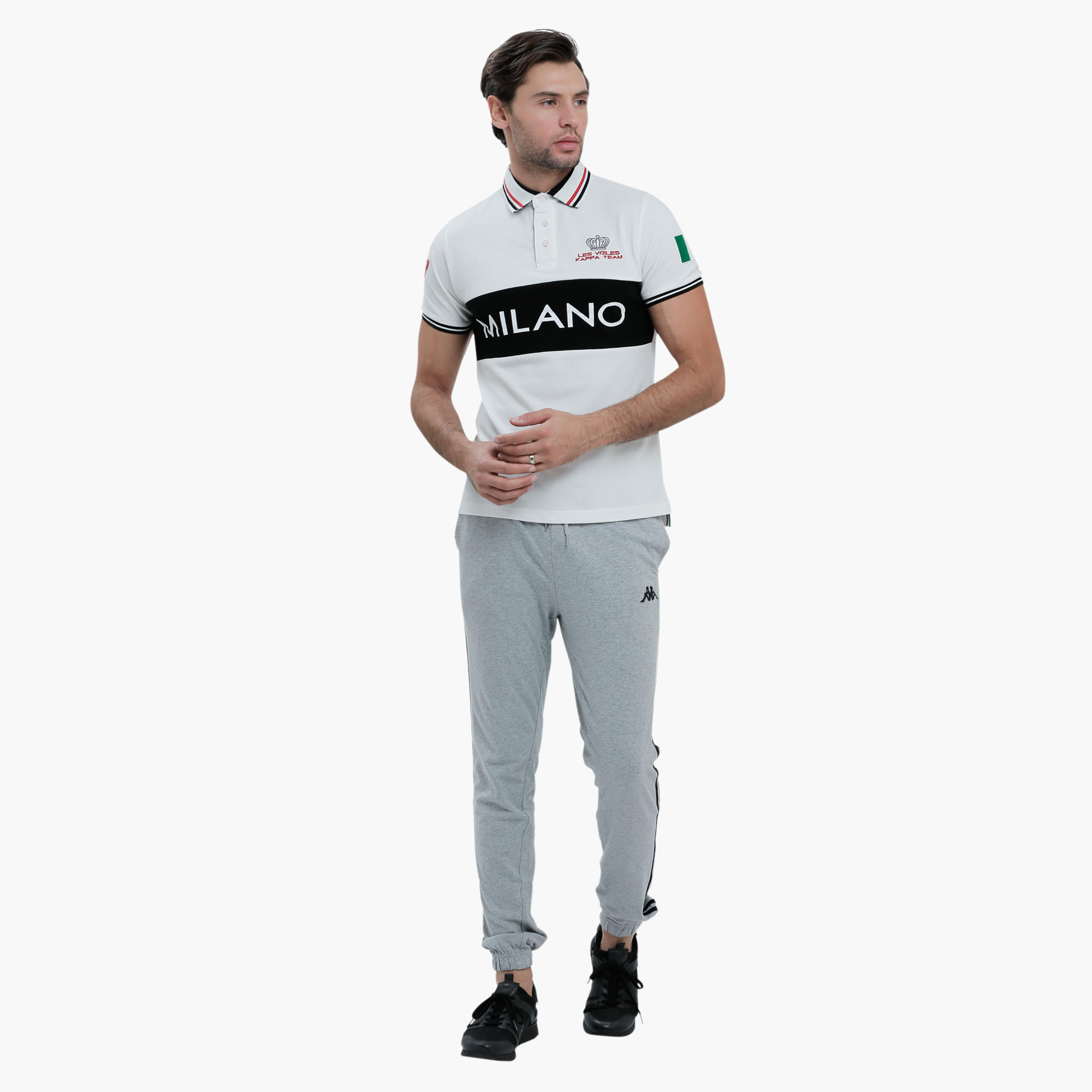 Kappa Printed Polo Neck T-Shirt with Short Sleeves-men-clothing-tshirtsandpolos-polos-image-5