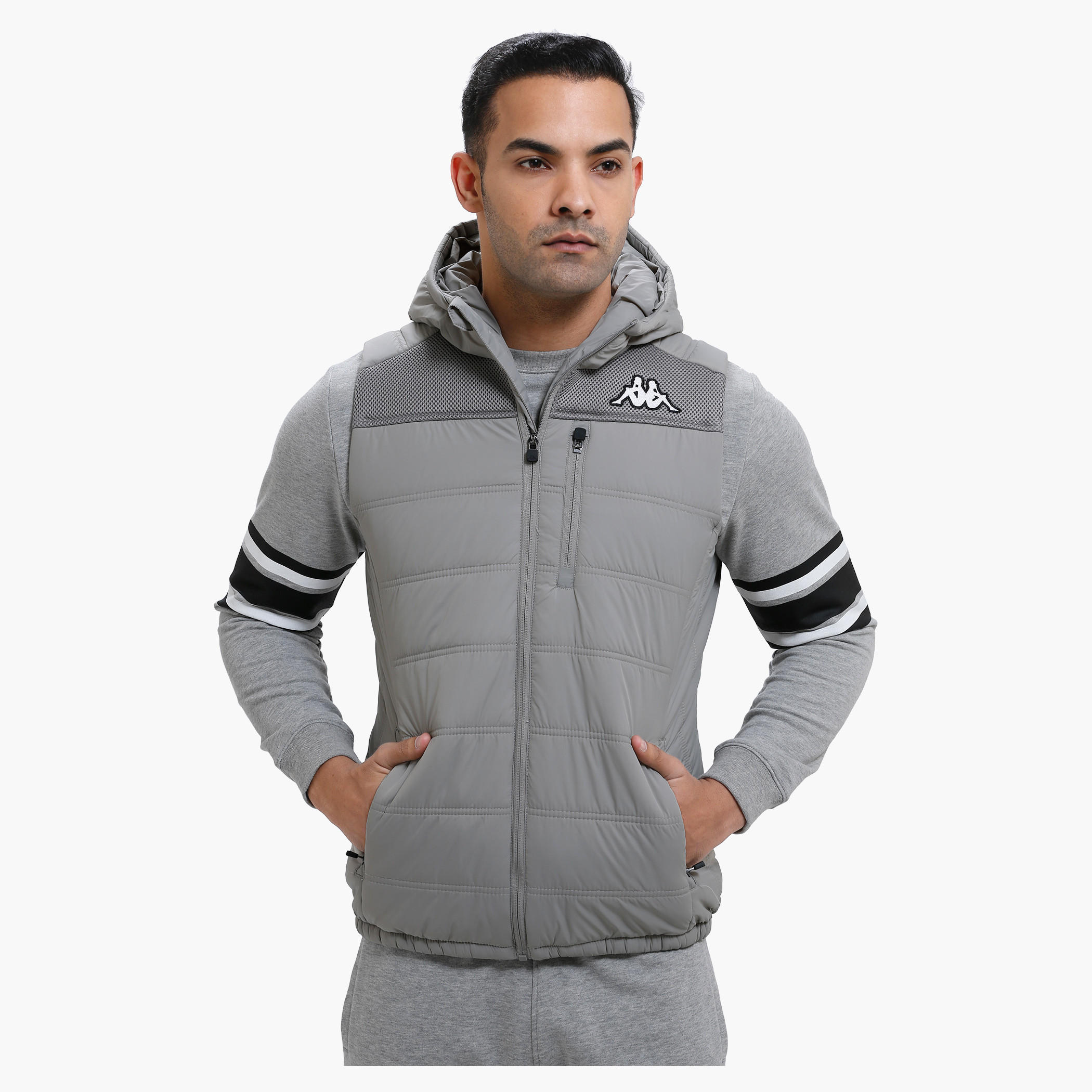 Kappa Quilted Sleeveless Jacket with Hood-men-clothing-jacketsandblazers-jackets-image-1