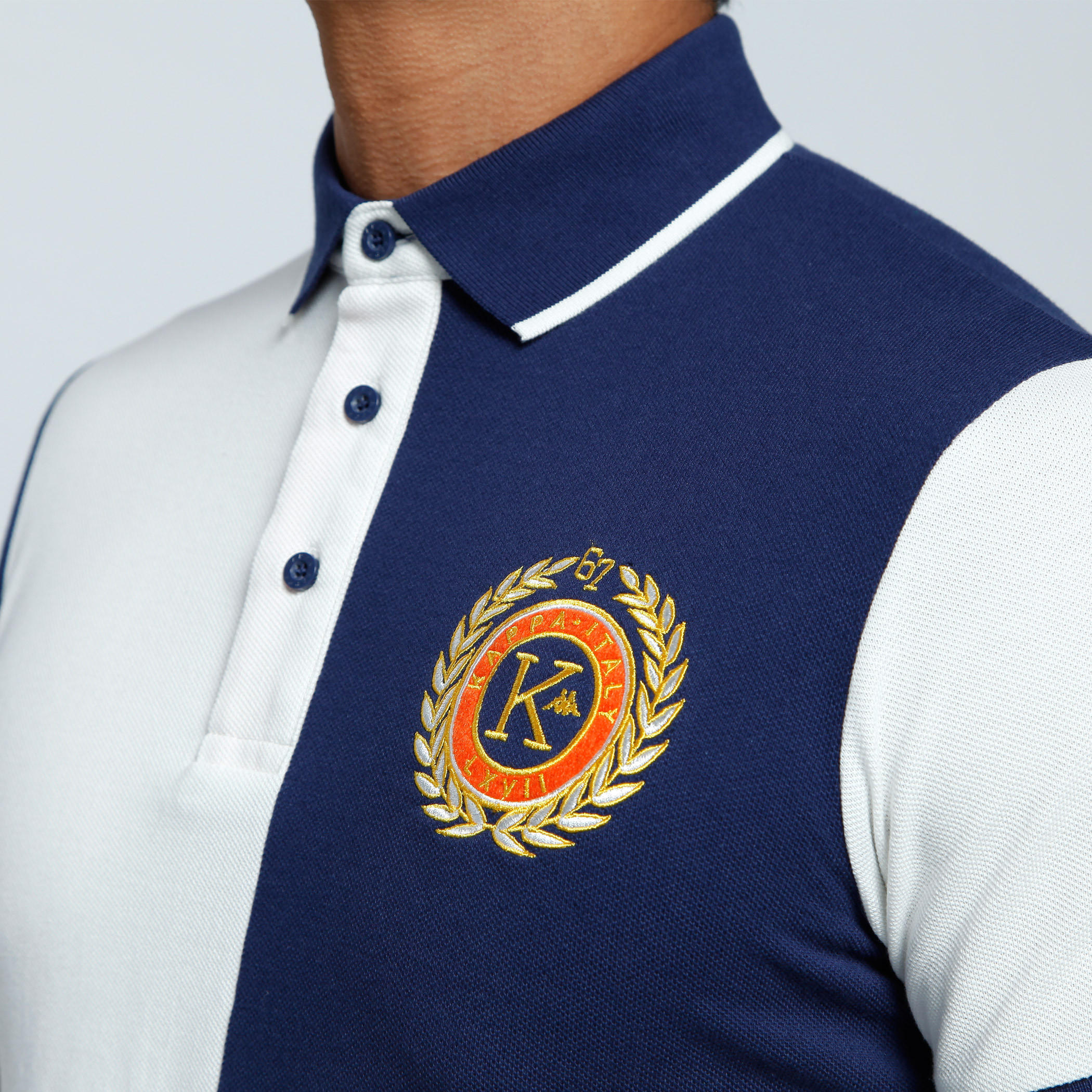 Kappa Printed T-Shirt with Polo Neck and Short Sleeves-men-clothing-tshirtsandpolos-polos-image-4