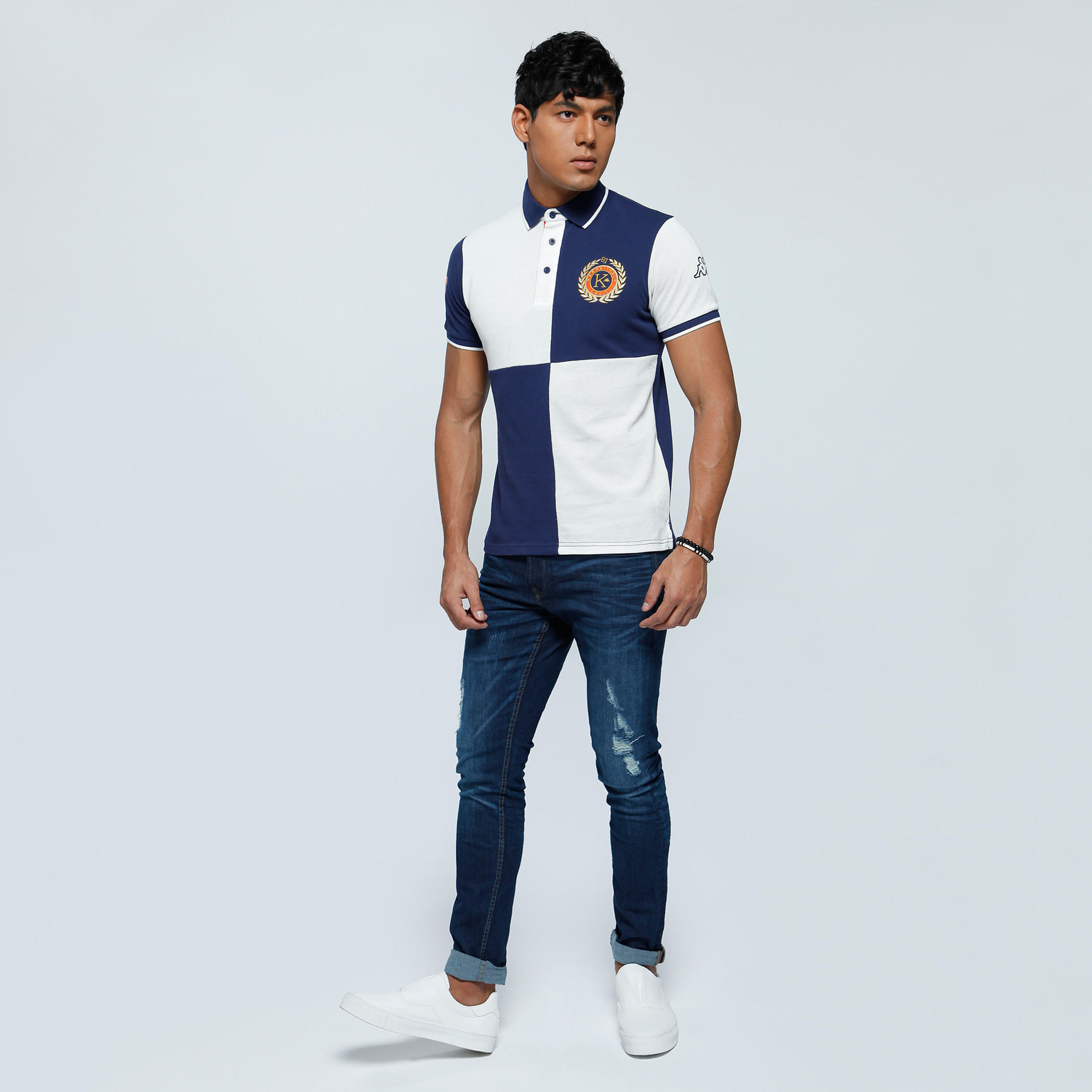 Kappa Printed T-Shirt with Polo Neck and Short Sleeves-men-clothing-tshirtsandpolos-polos-image-5